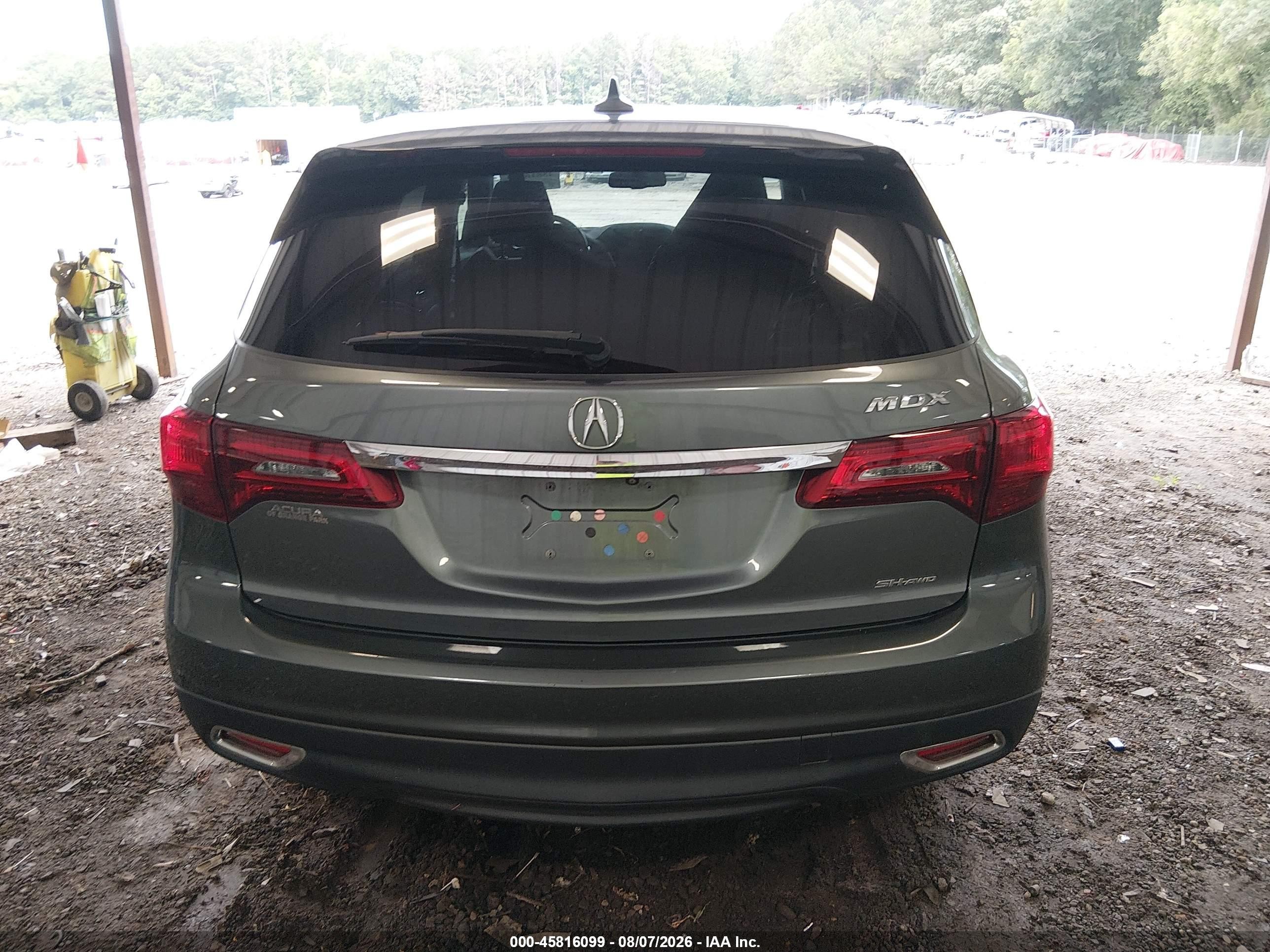 2014 Acura Mdx Technology Package Gray vin: 5FRYD4H45EB011413