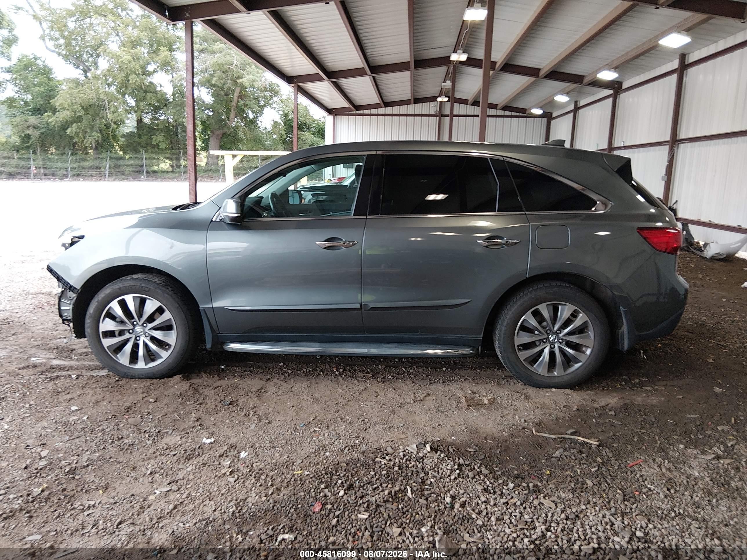 2014 Acura Mdx Technology Package Gray vin: 5FRYD4H45EB011413