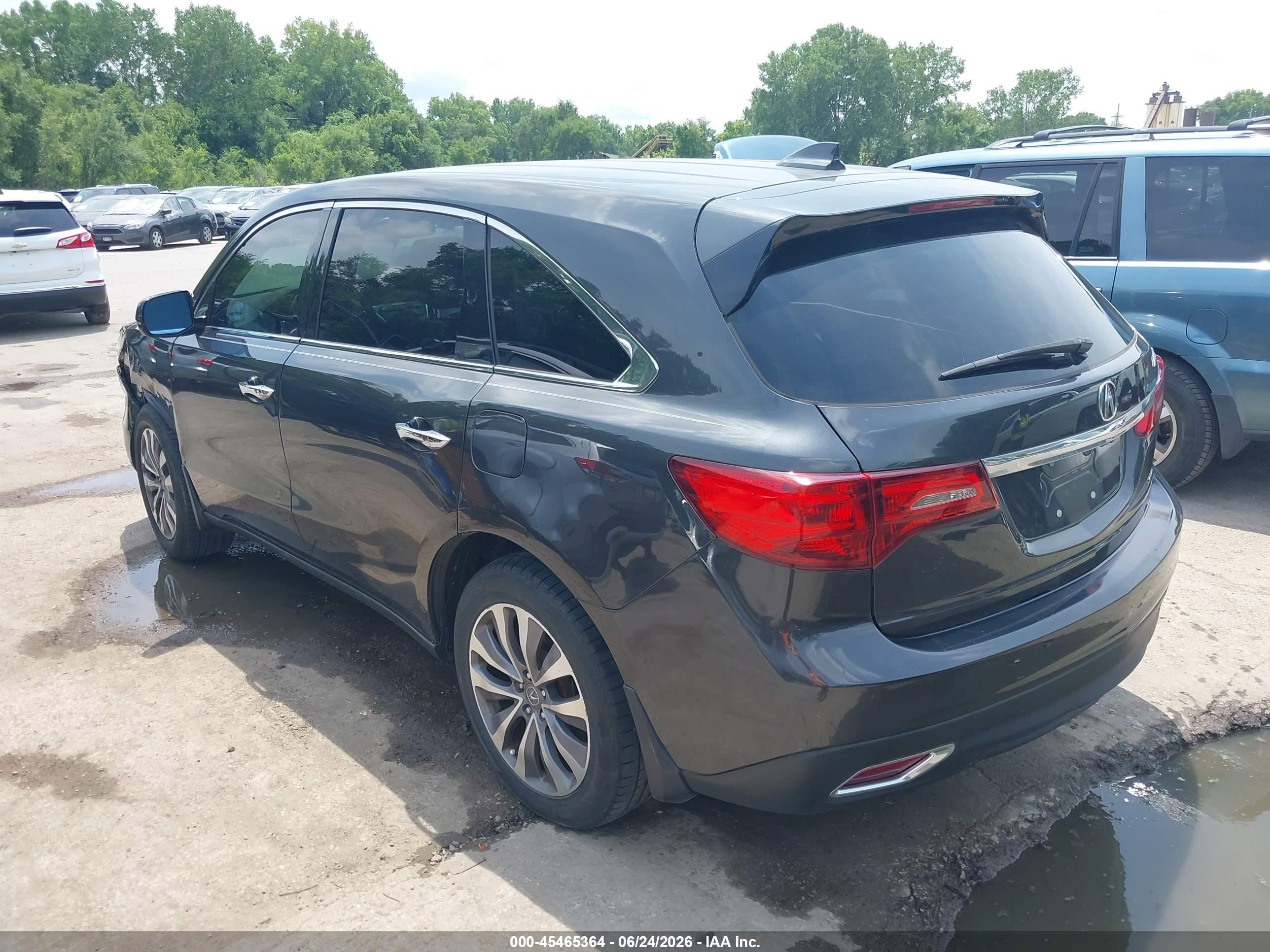 2014 Acura Mdx Technology Package Gray vin: 5FRYD4H45EB011962