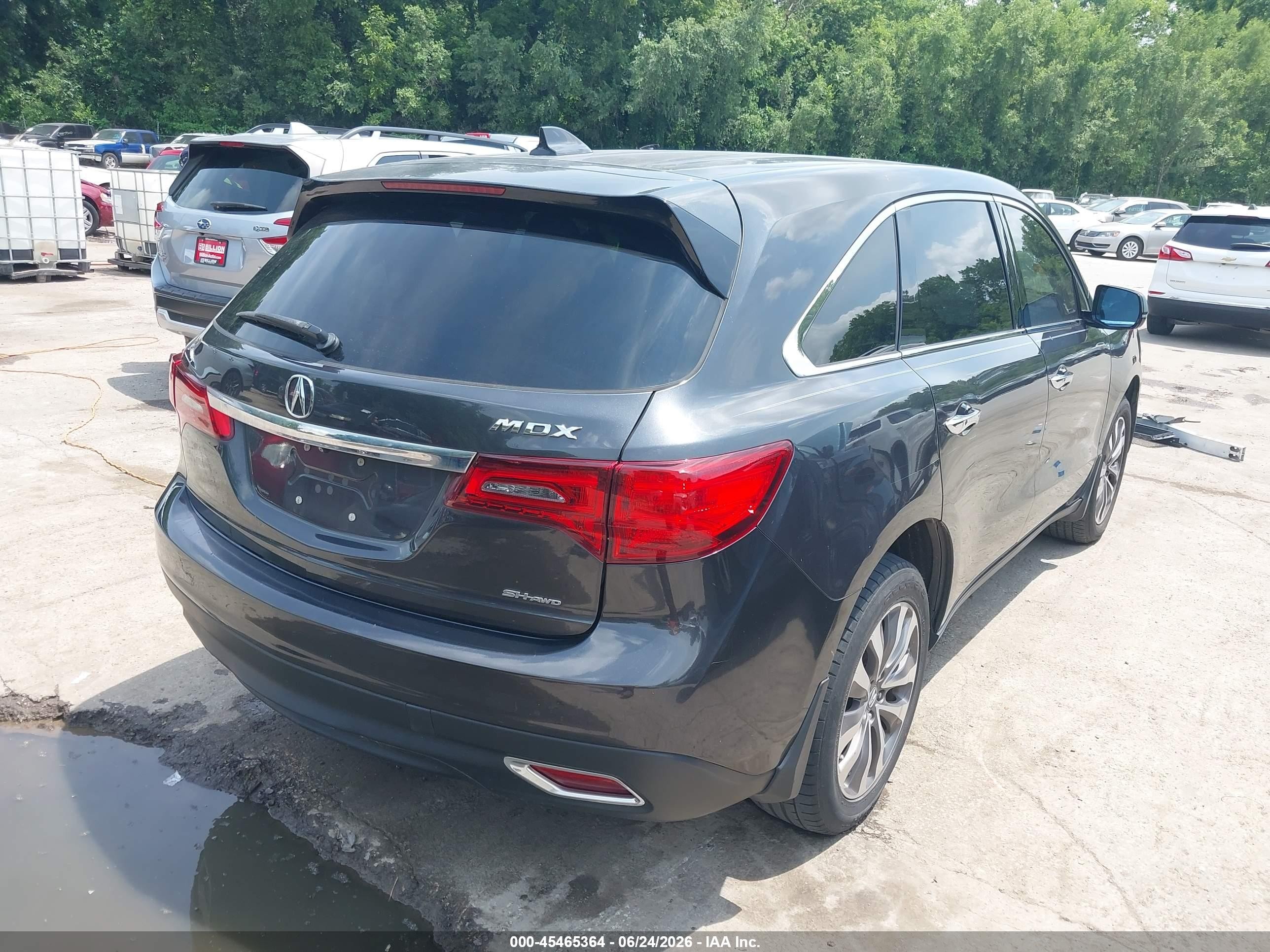 2014 Acura Mdx Technology Package Gray vin: 5FRYD4H45EB011962