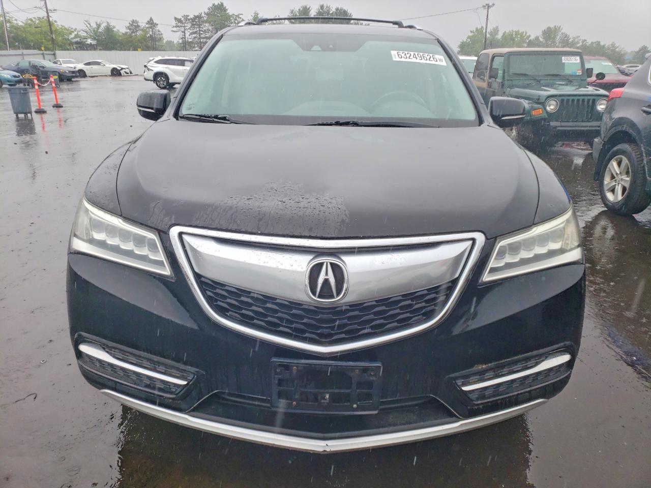 2014 Acura Mdx Technology Black vin: 5FRYD4H45EB015266