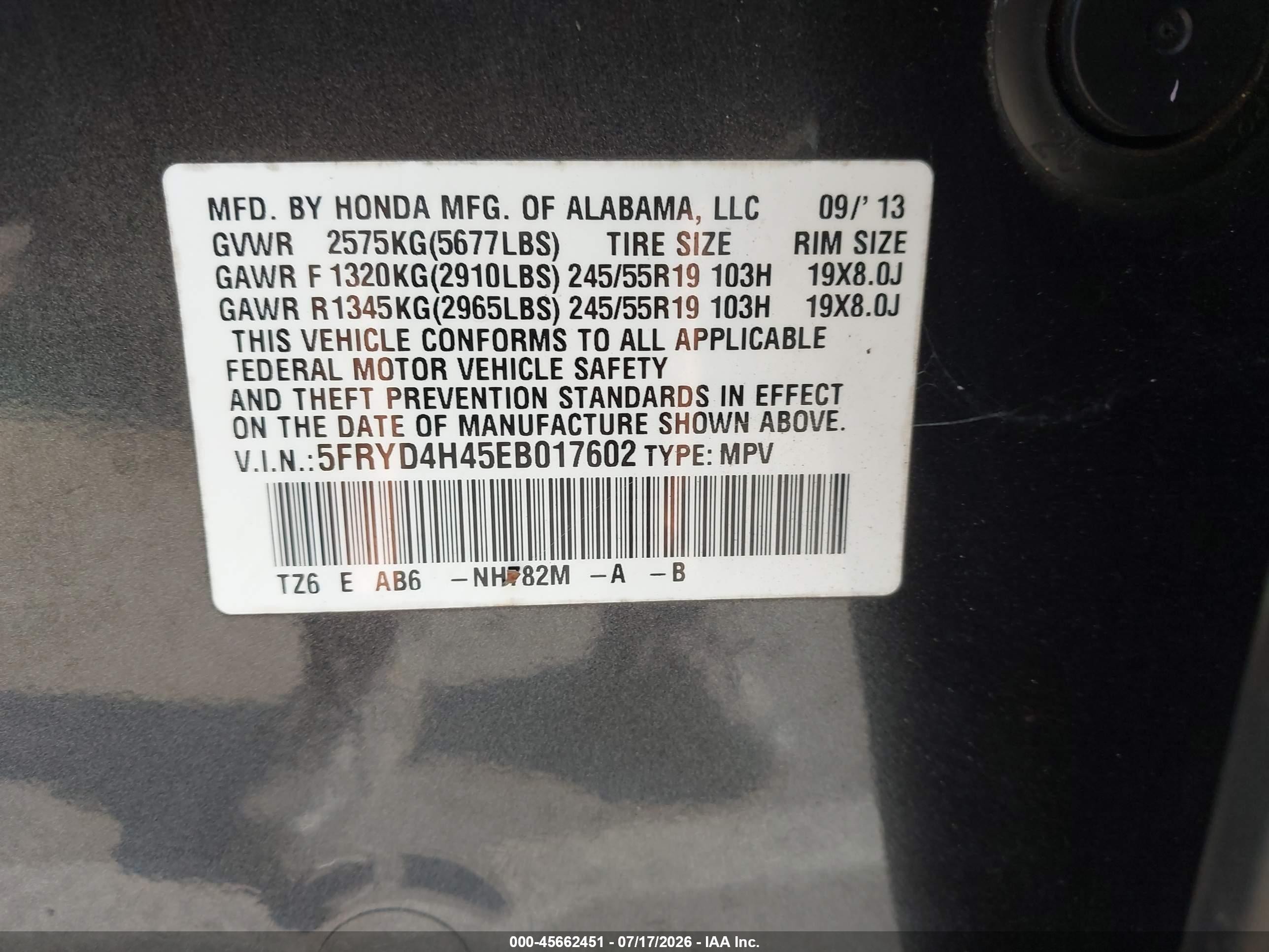 2014 Acura Mdx Technology Package Gray vin: 5FRYD4H45EB017602