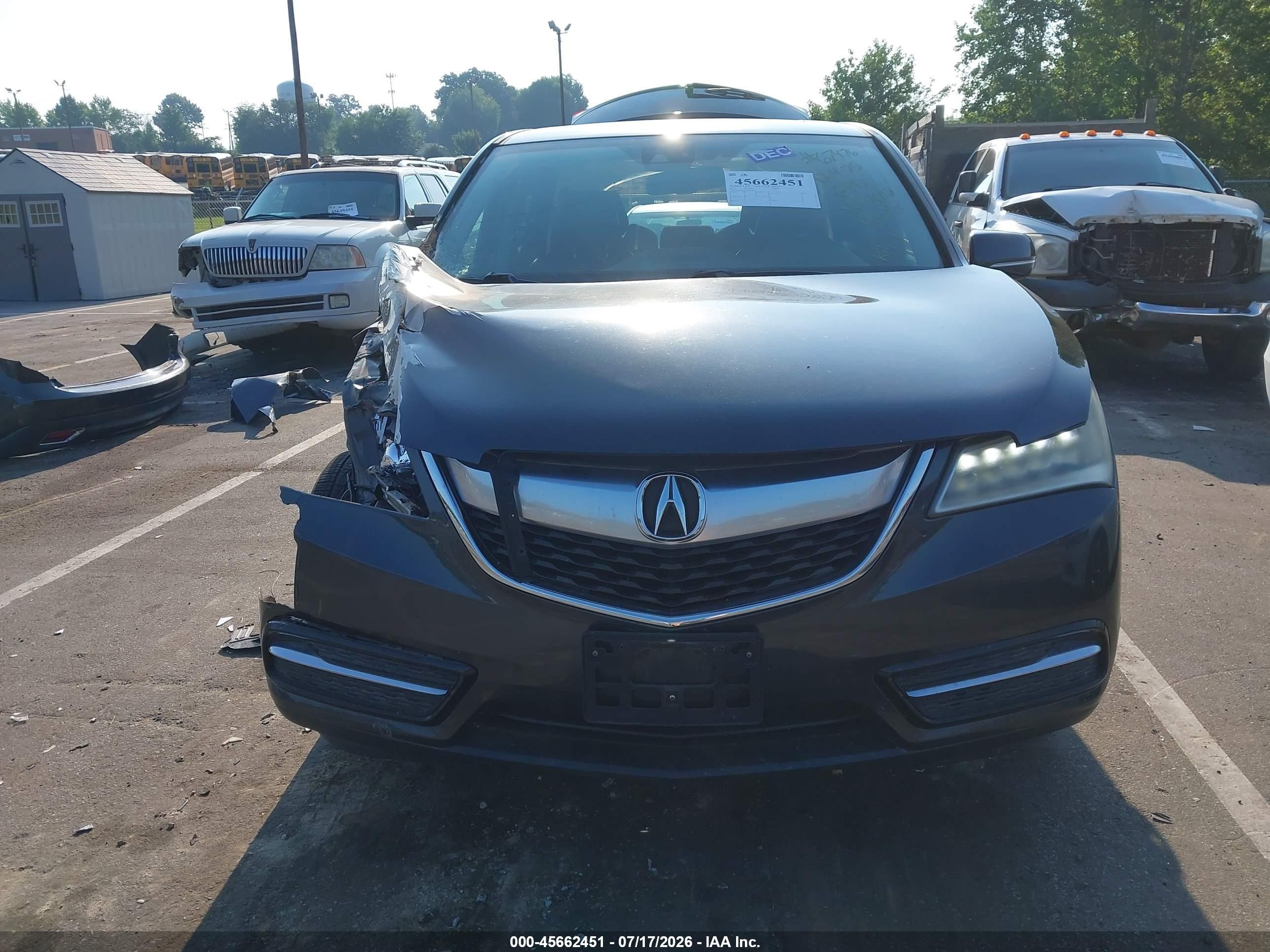 2014 Acura Mdx Technology Package Gray vin: 5FRYD4H45EB017602