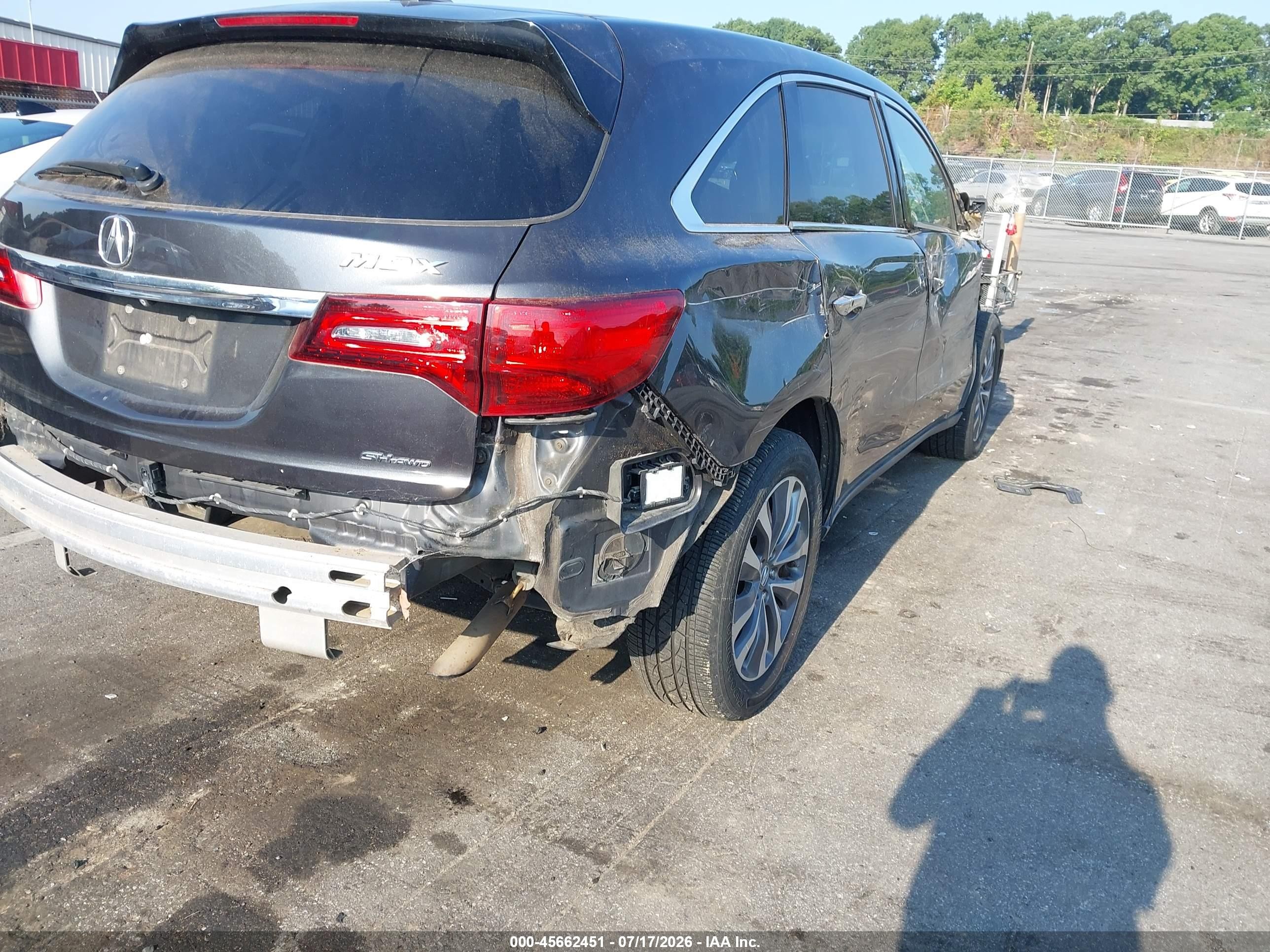 2014 Acura Mdx Technology Package Gray vin: 5FRYD4H45EB017602
