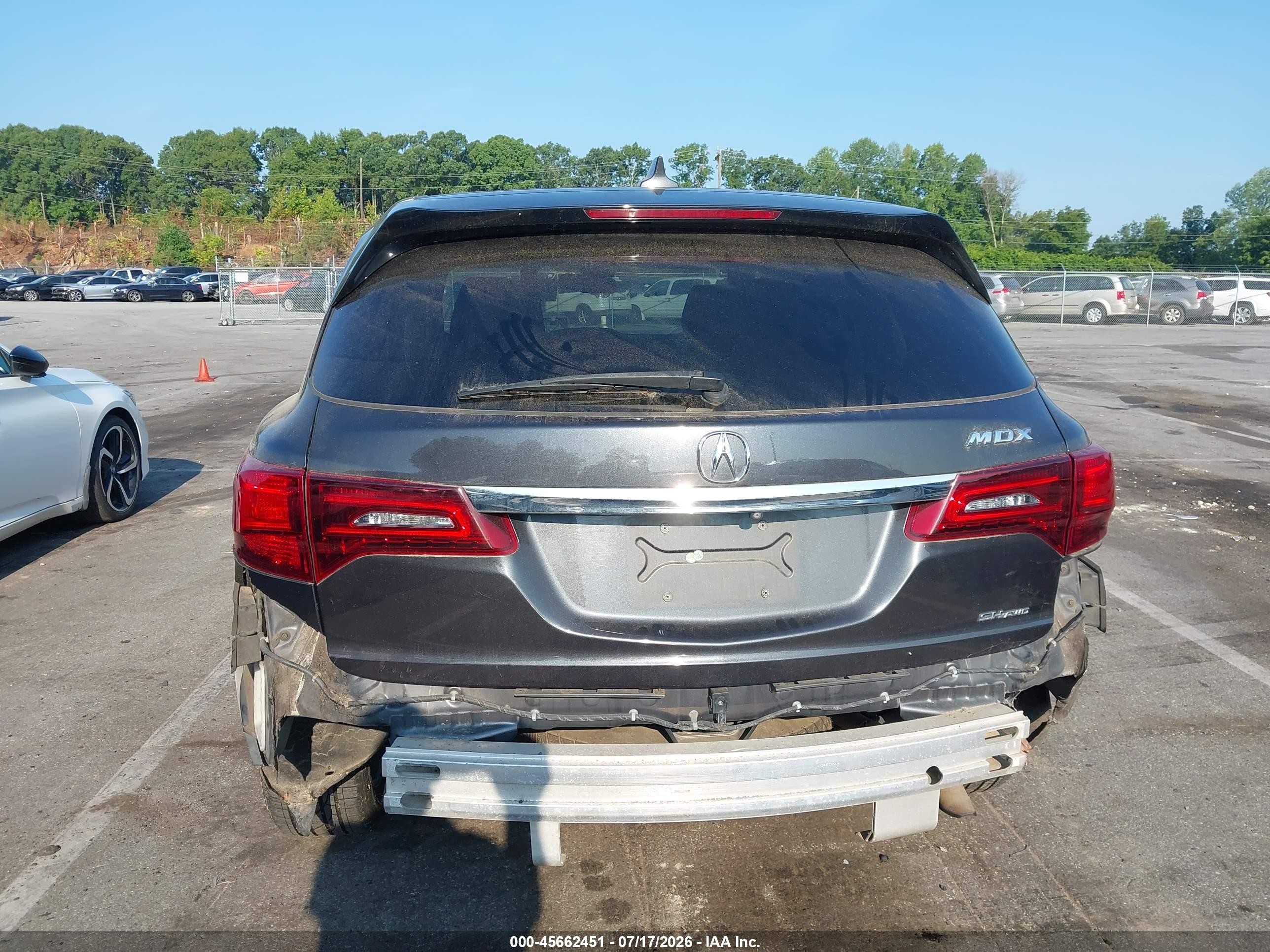 2014 Acura Mdx Technology Package Gray vin: 5FRYD4H45EB017602