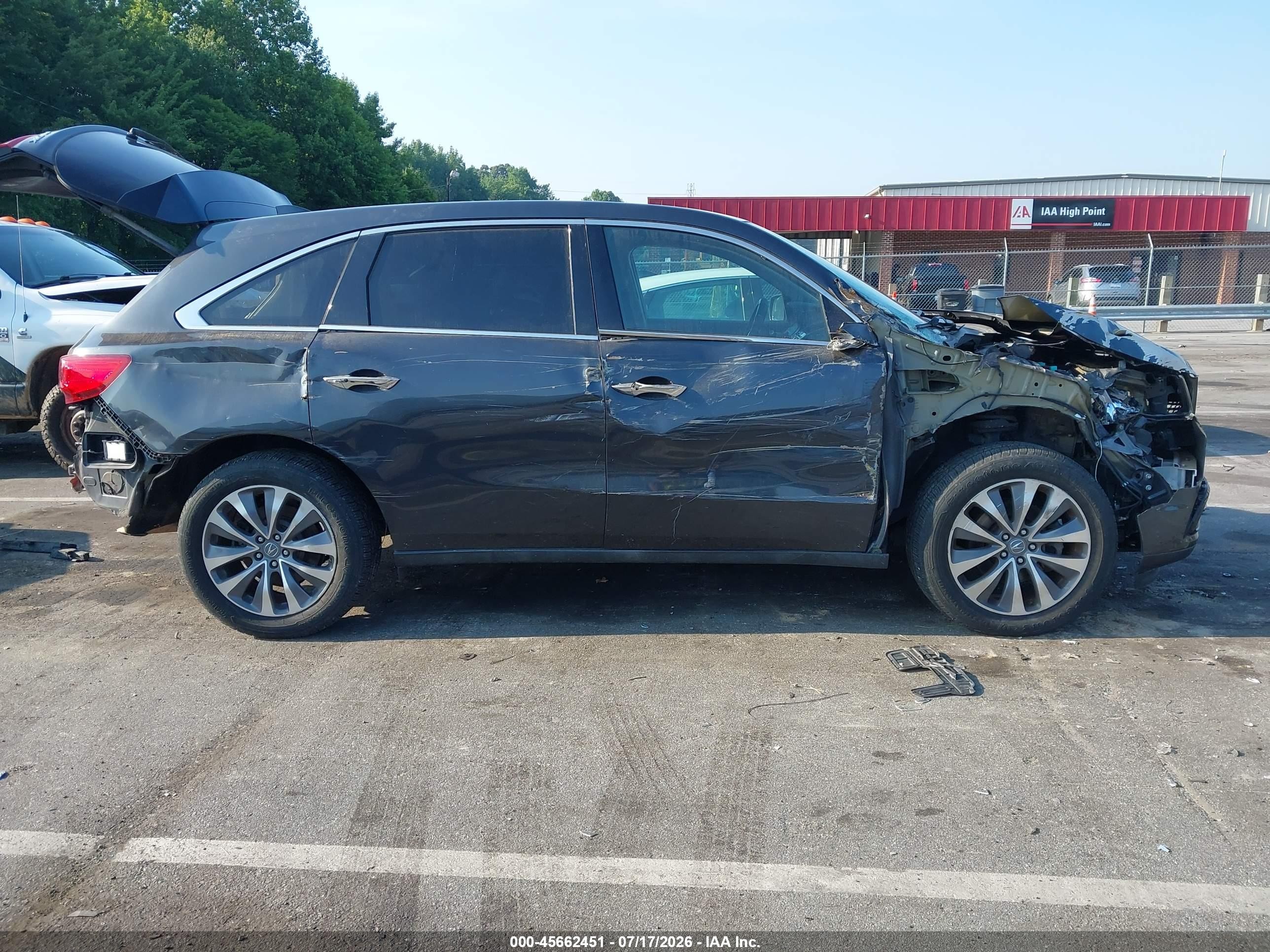 2014 Acura Mdx Technology Package Gray vin: 5FRYD4H45EB017602