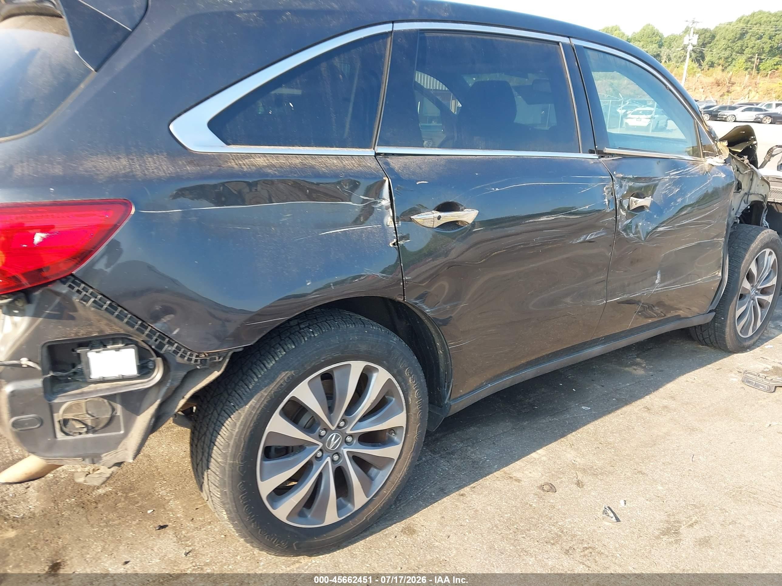 2014 Acura Mdx Technology Package Gray vin: 5FRYD4H45EB017602