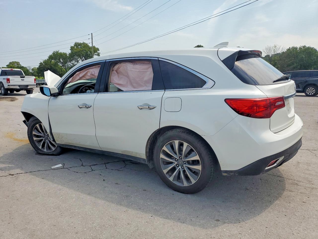 2014 Acura Mdx Technology White vin: 5FRYD4H45EB026008
