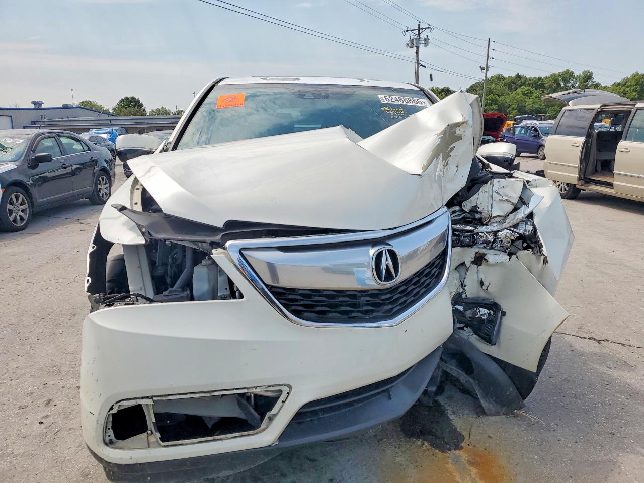 2014 Acura Mdx Technology White vin: 5FRYD4H45EB026008