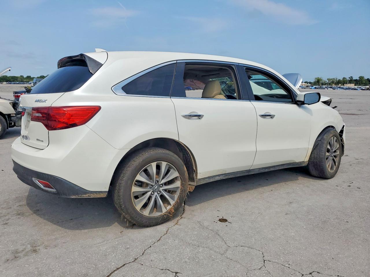 2014 Acura Mdx Technology White vin: 5FRYD4H45EB026008