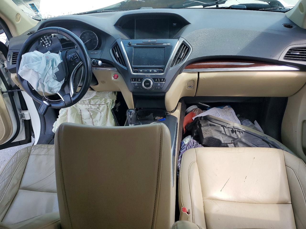 2014 Acura Mdx Technology White vin: 5FRYD4H45EB026008