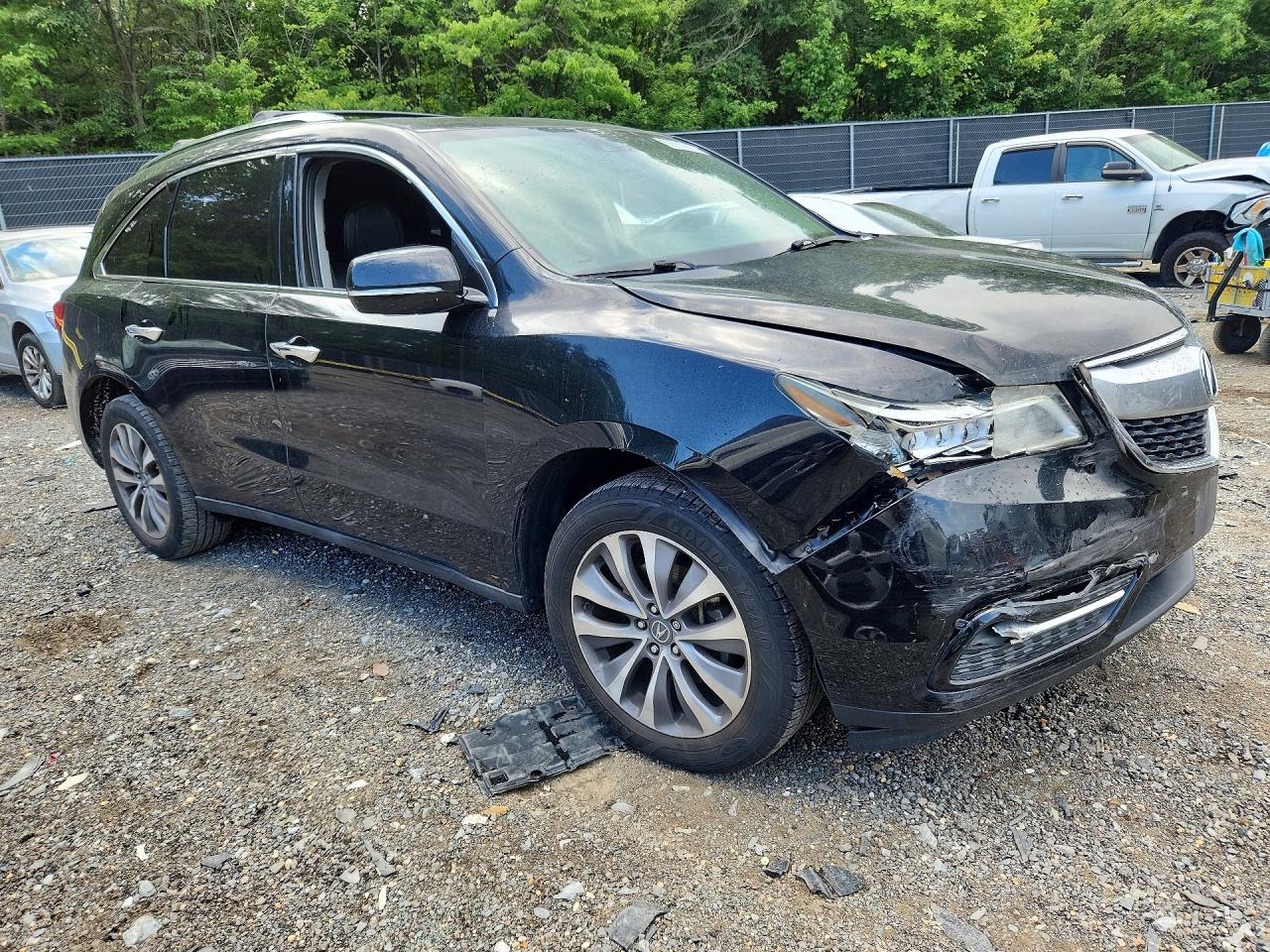 2014 Acura Mdx Technology Черный vin: 5FRYD4H45EB030883