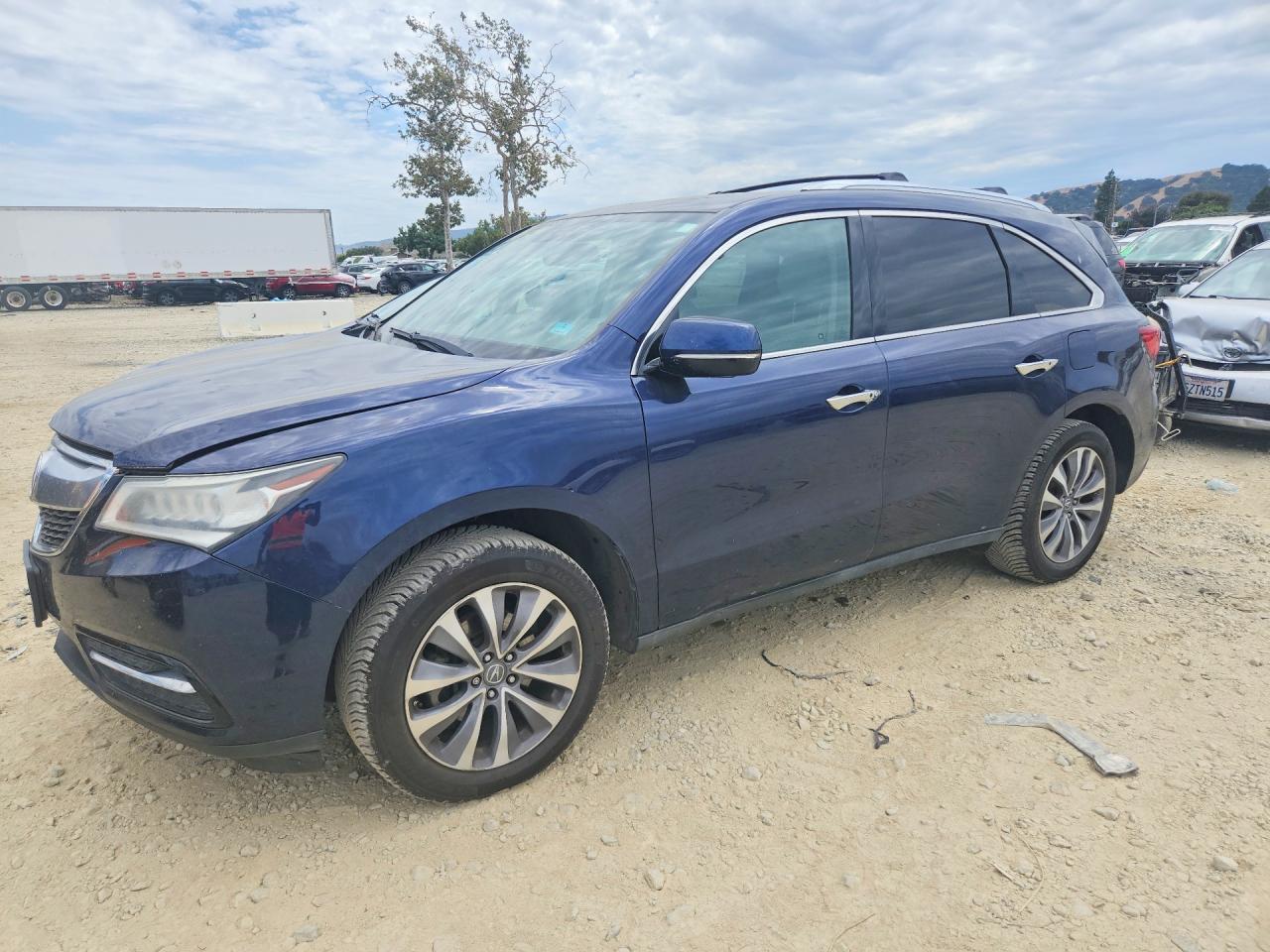 2014 Acura Mdx Technology Blue vin: 5FRYD4H45EB033721