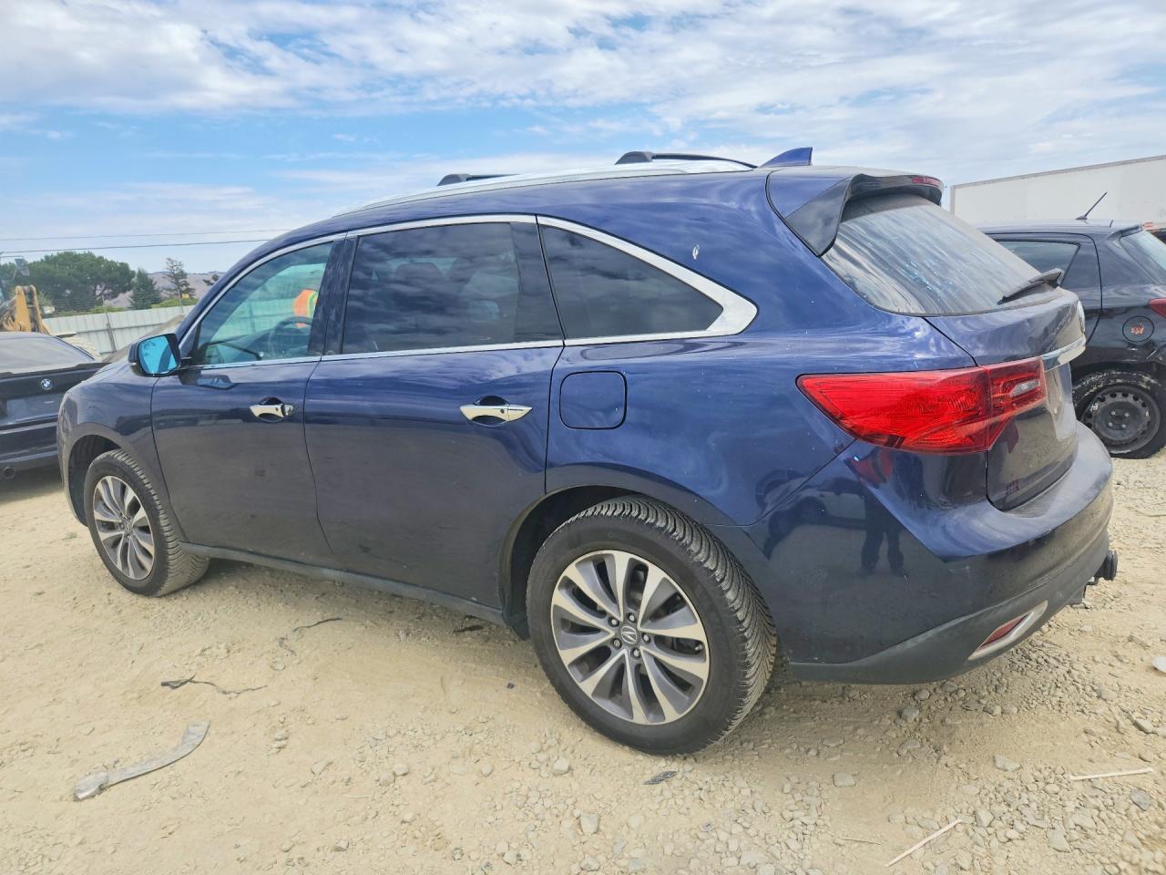 2014 Acura Mdx Technology Blue vin: 5FRYD4H45EB033721