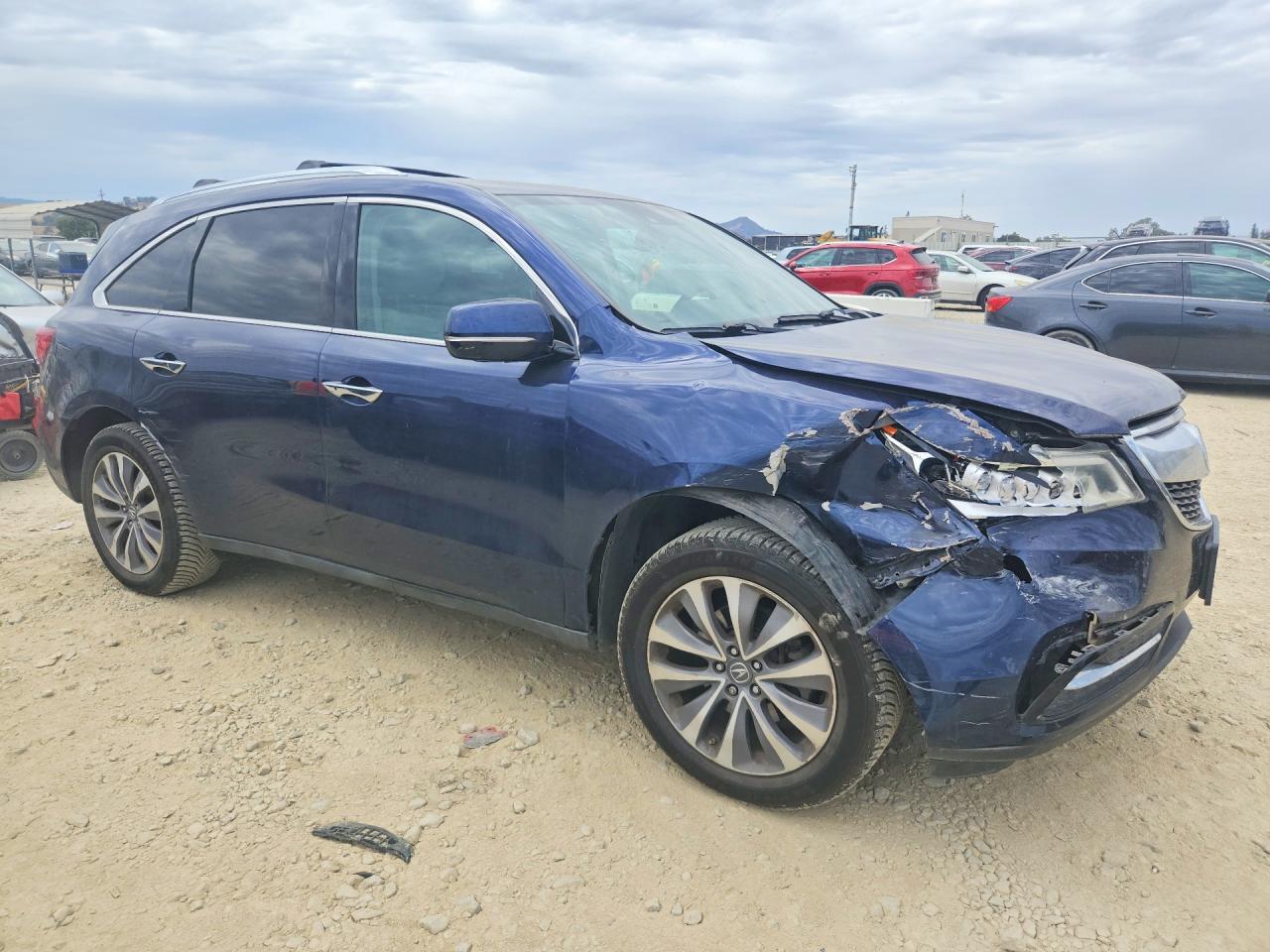 2014 Acura Mdx Technology Blue vin: 5FRYD4H45EB033721