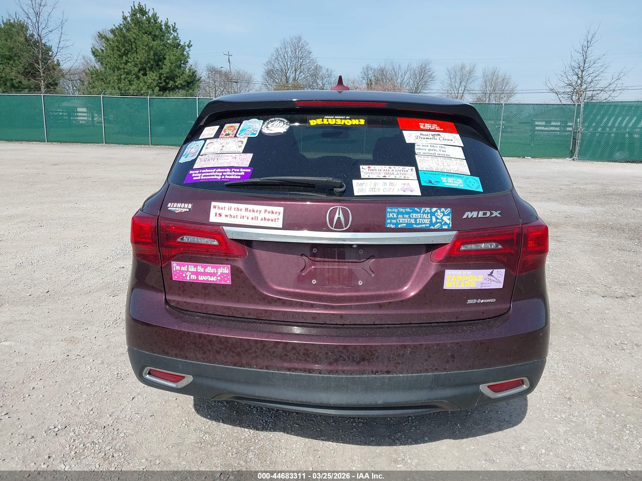 2014 Acura Mdx Technology Package Maroon vin: 5FRYD4H45EB040622