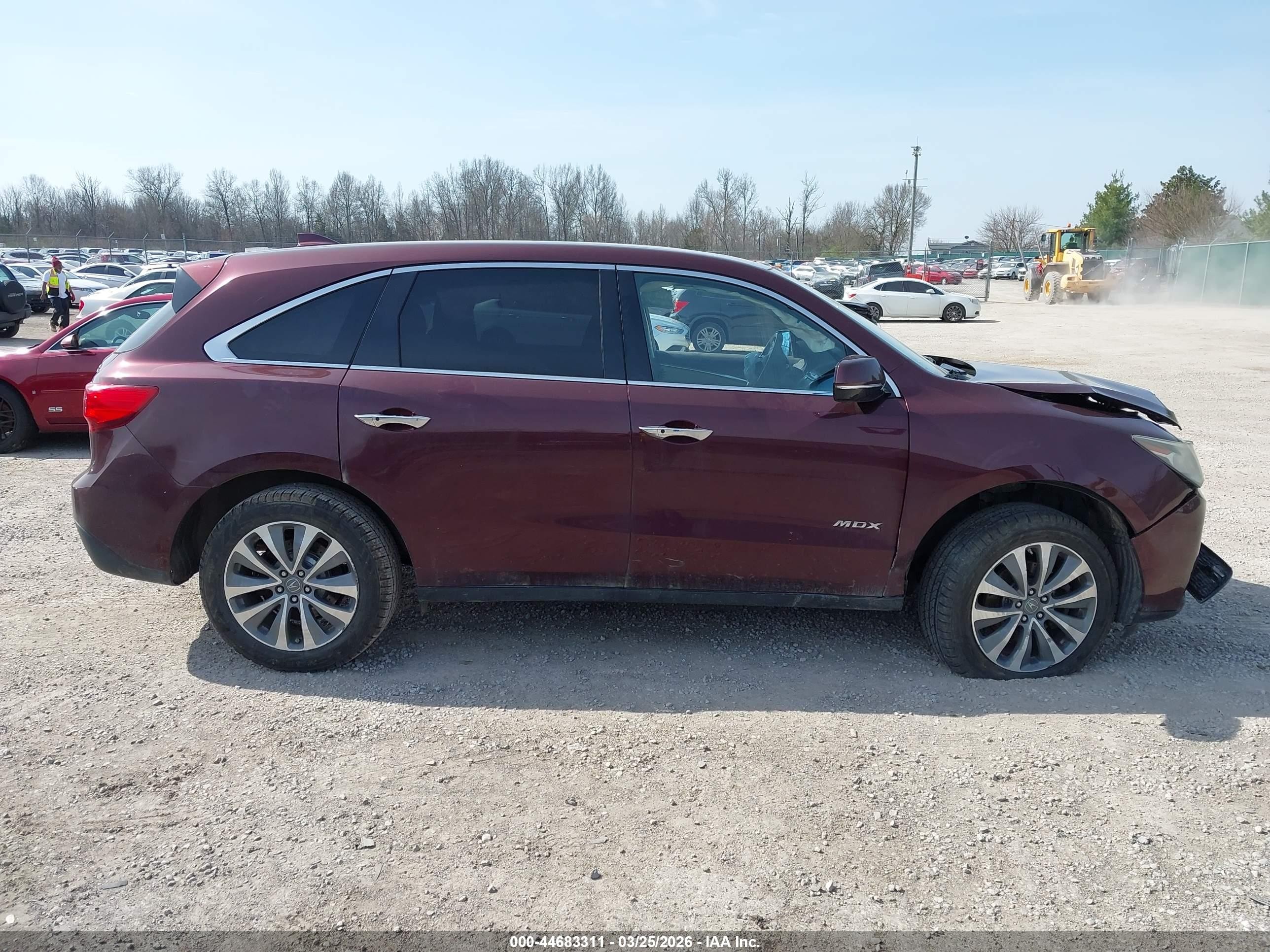 2014 Acura Mdx Technology Package Maroon vin: 5FRYD4H45EB040622