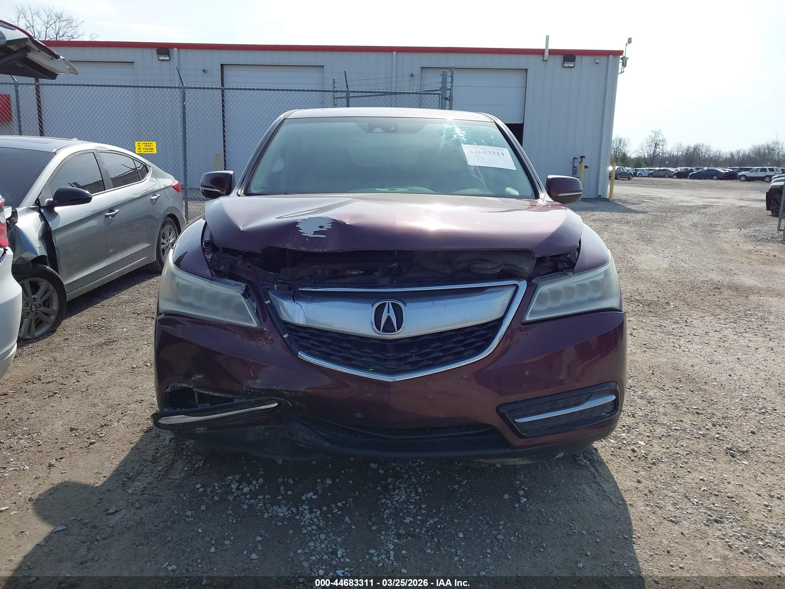 2014 Acura Mdx Technology Package Maroon vin: 5FRYD4H45EB040622