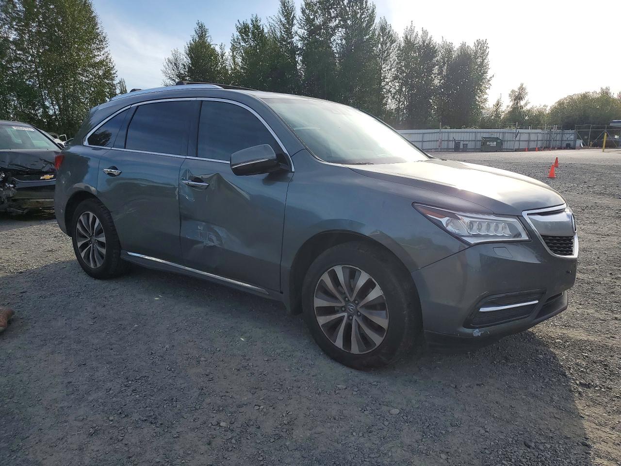 2014 Acura Mdx Technology Gray vin: 5FRYD4H45EB502662