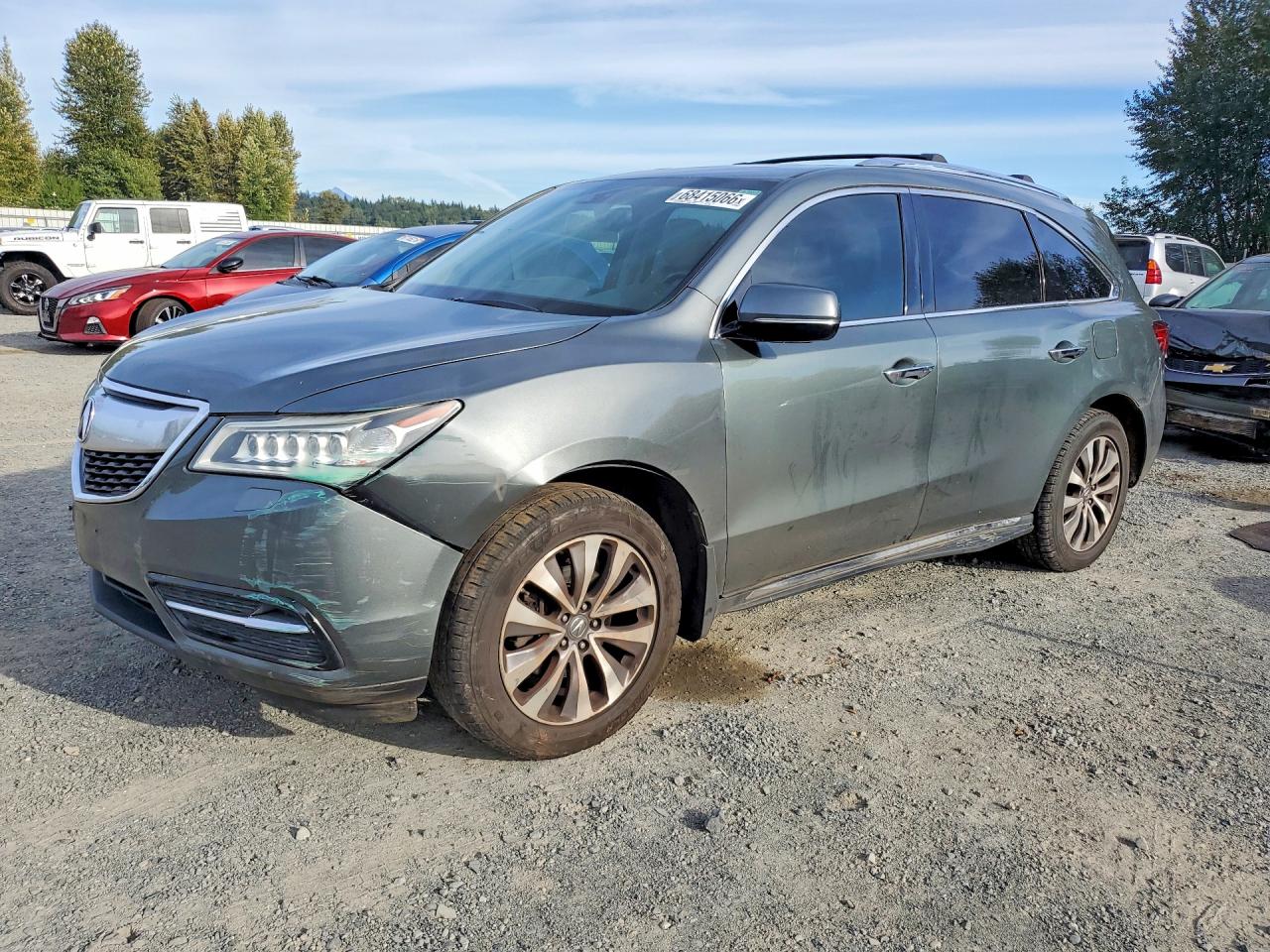 2014 Acura Mdx Technology Gray vin: 5FRYD4H45EB502662