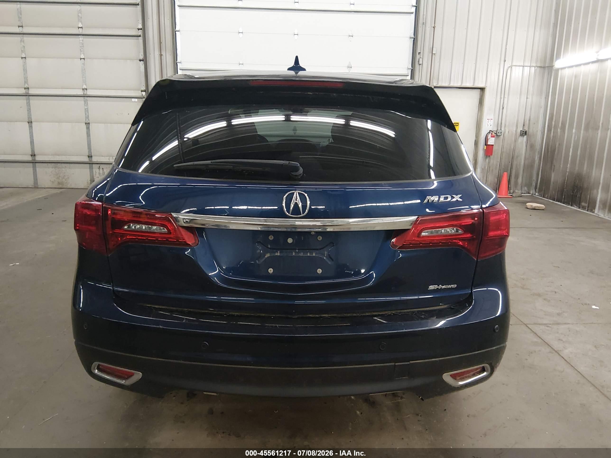 2015 Acura Mdx Technology Package Dark Blue vin: 5FRYD4H45FB007833