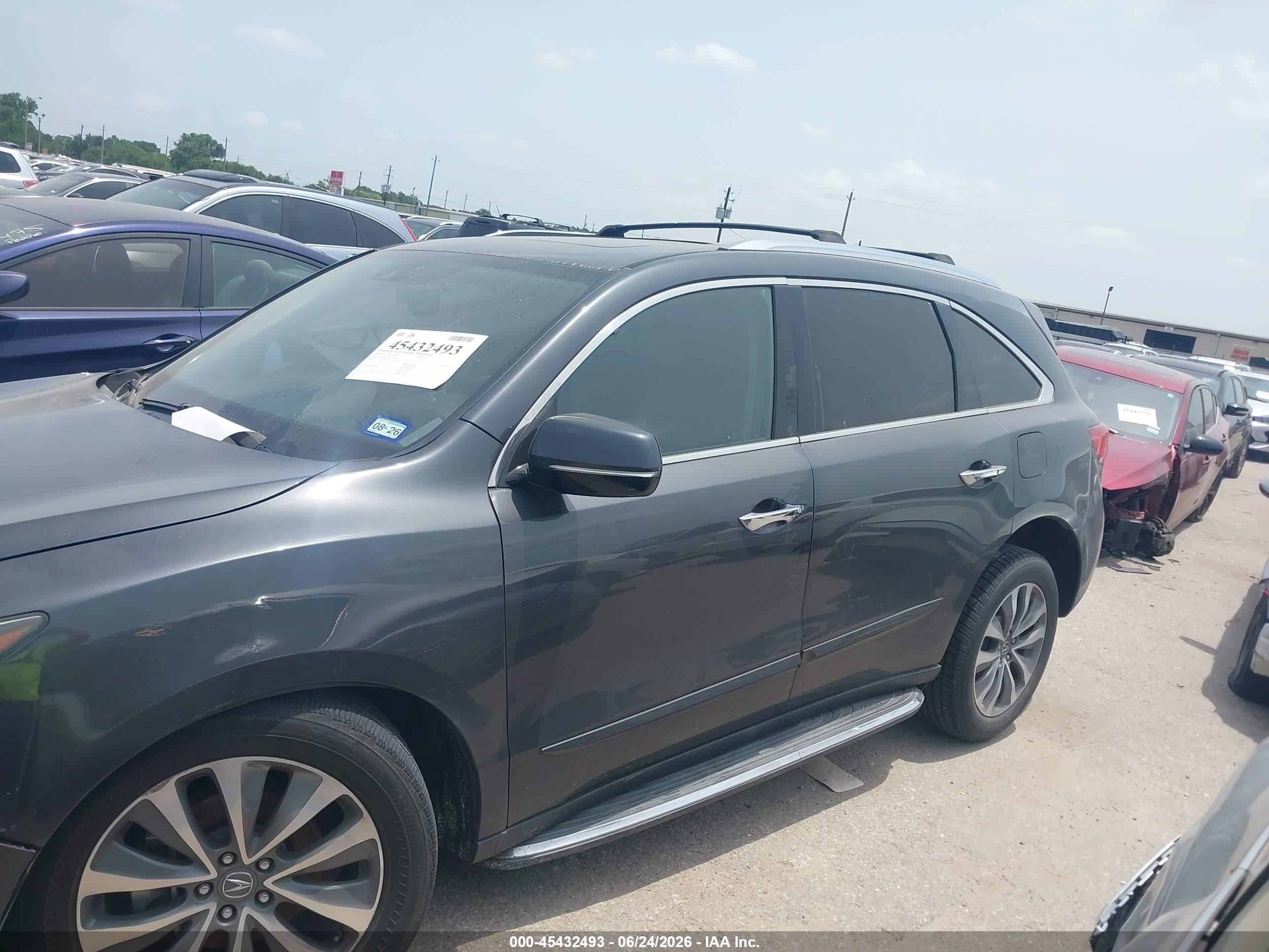 2015 Acura Mdx Technology Package Gray vin: 5FRYD4H45FB013969