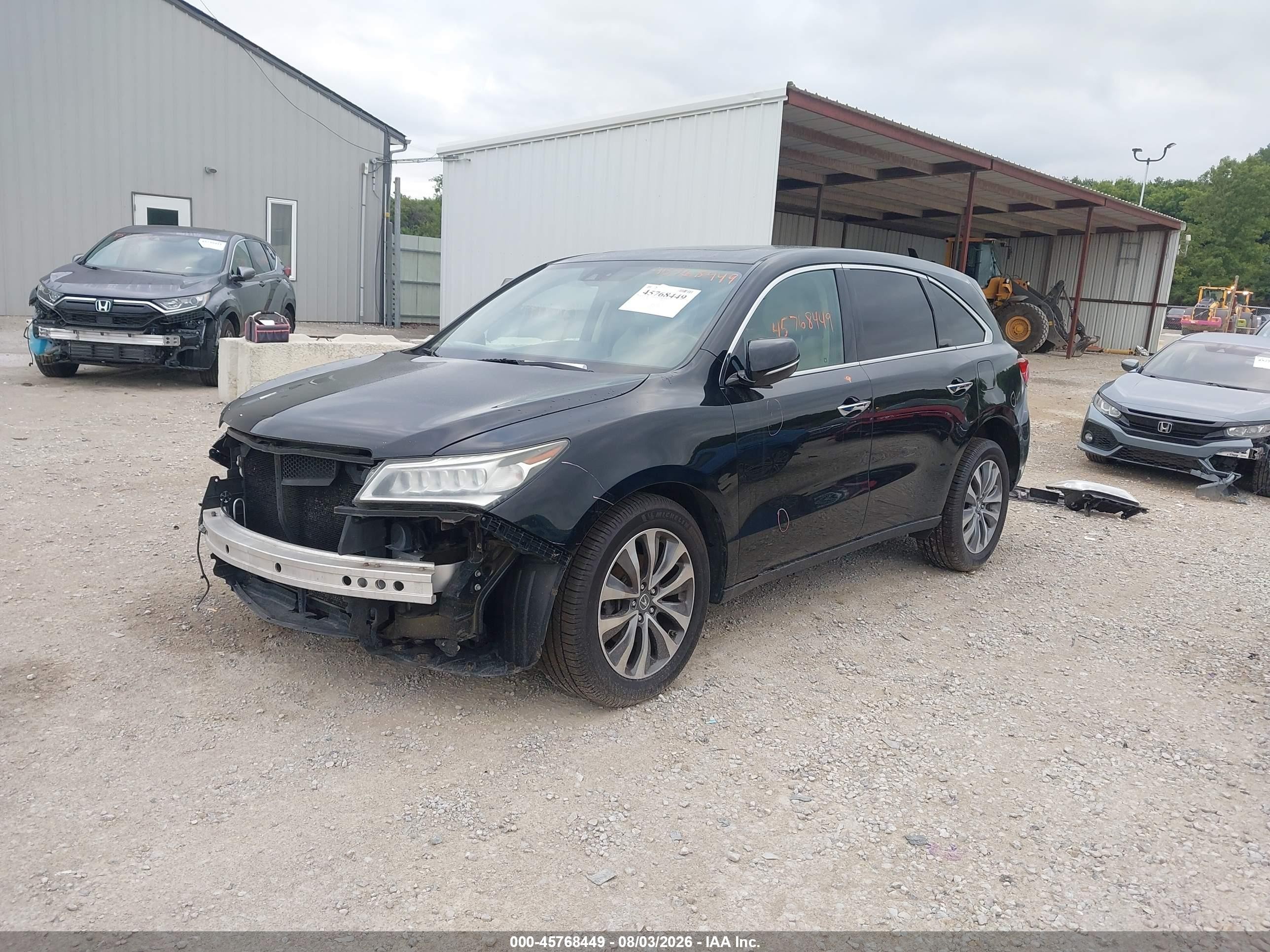 2015 Acura Mdx Technology Package Black vin: 5FRYD4H45FB017830