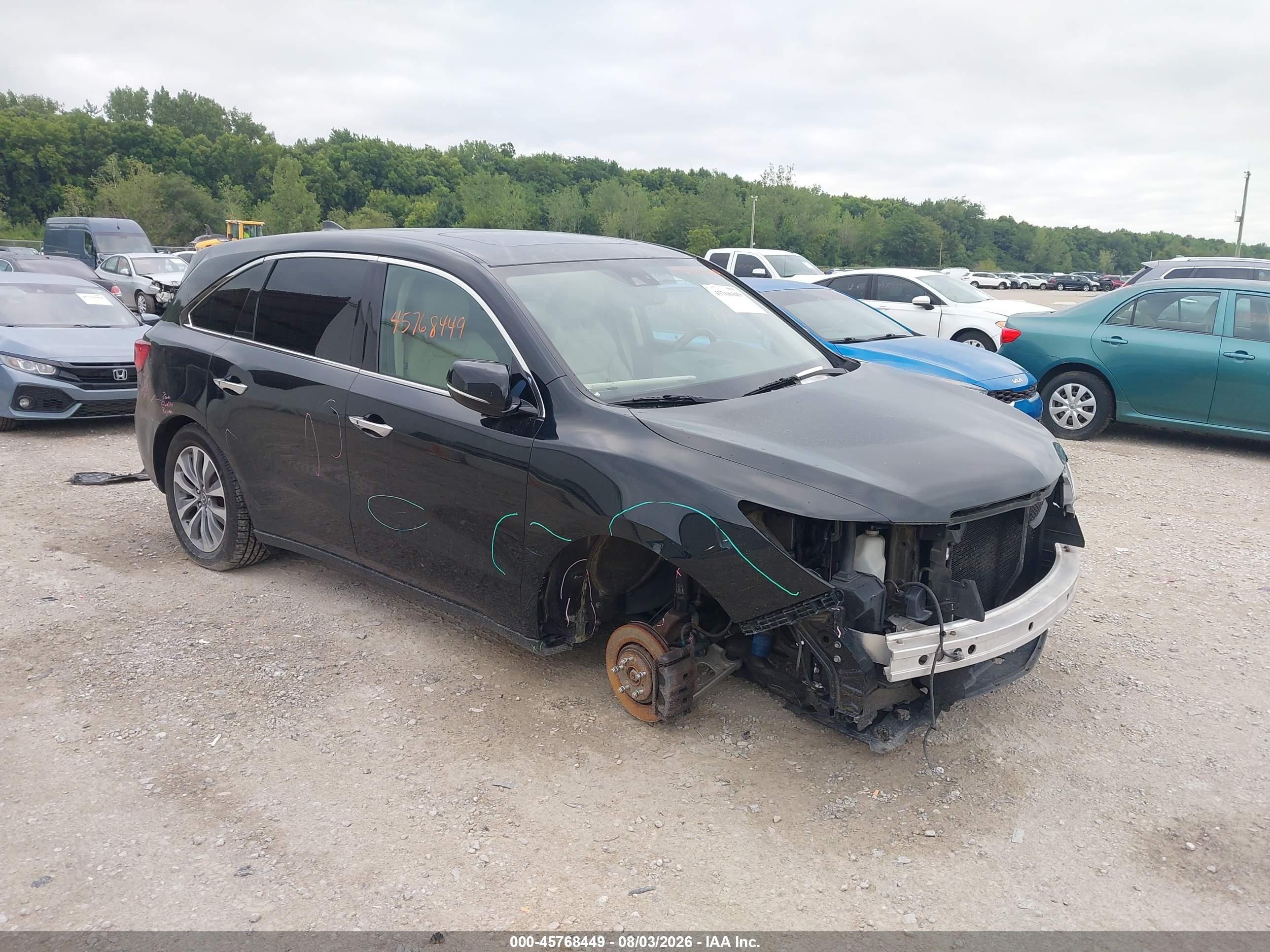 2015 Acura Mdx Technology Package Black vin: 5FRYD4H45FB017830