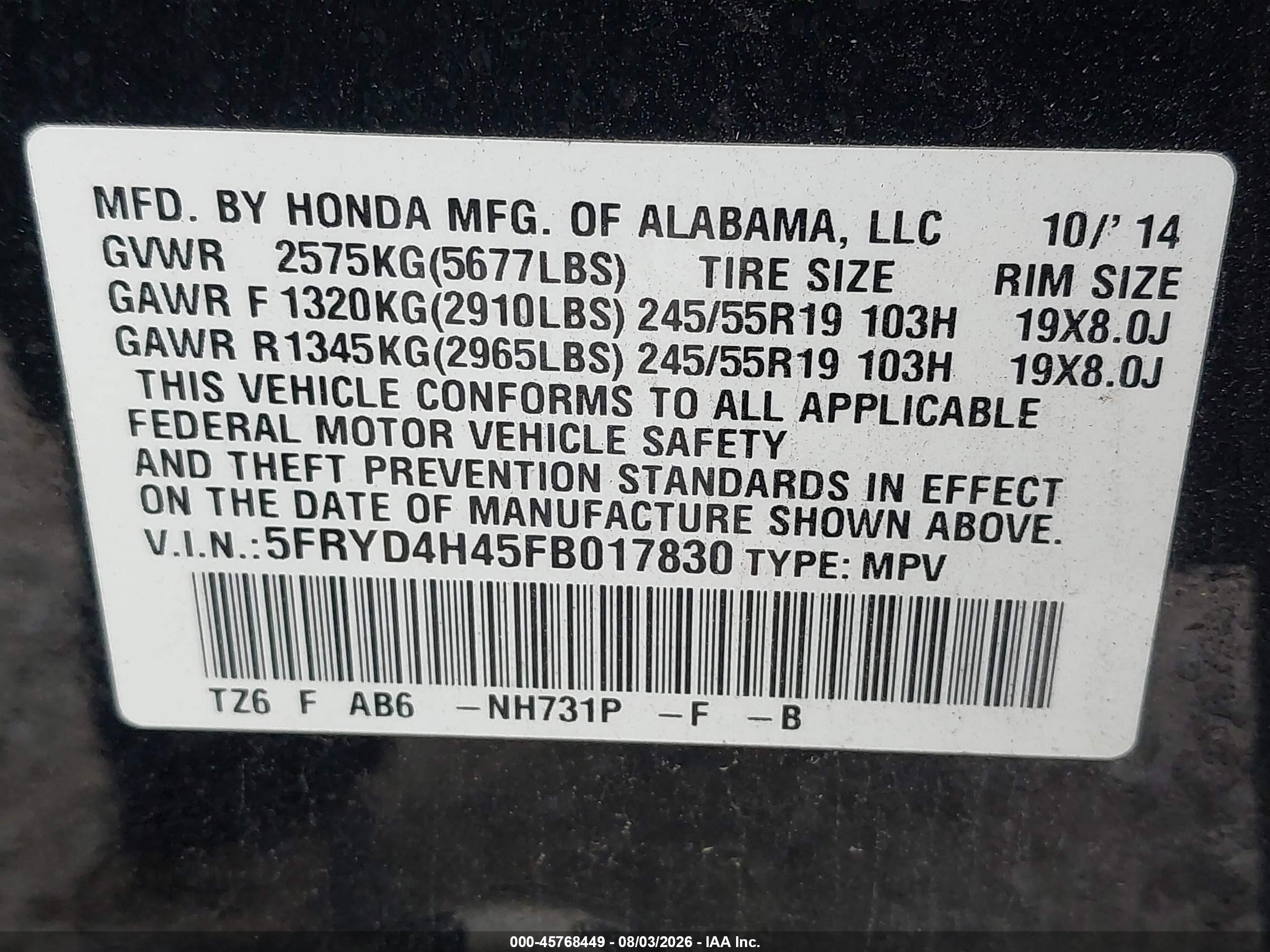 2015 Acura Mdx Technology Package Black vin: 5FRYD4H45FB017830