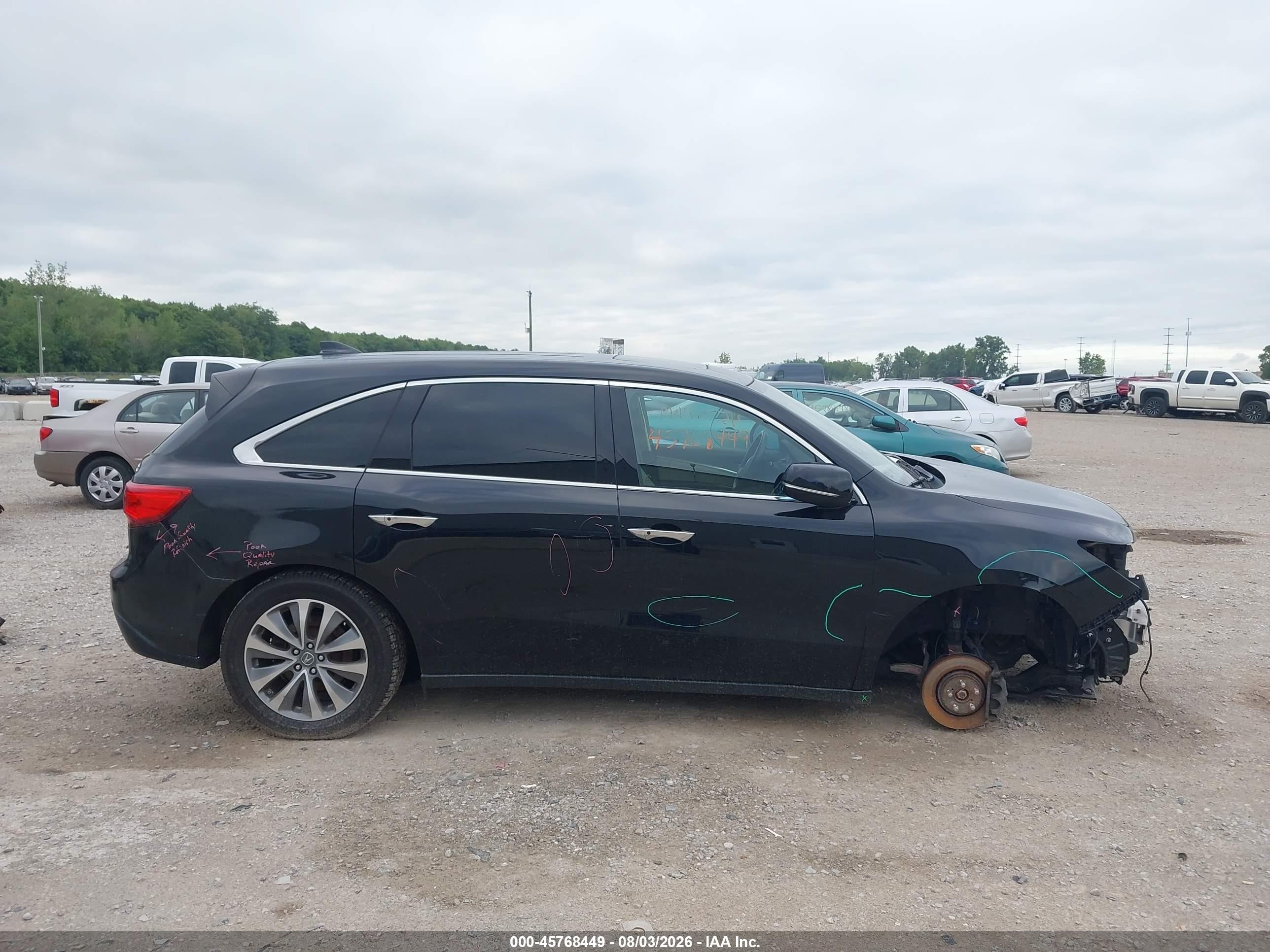2015 Acura Mdx Technology Package Black vin: 5FRYD4H45FB017830