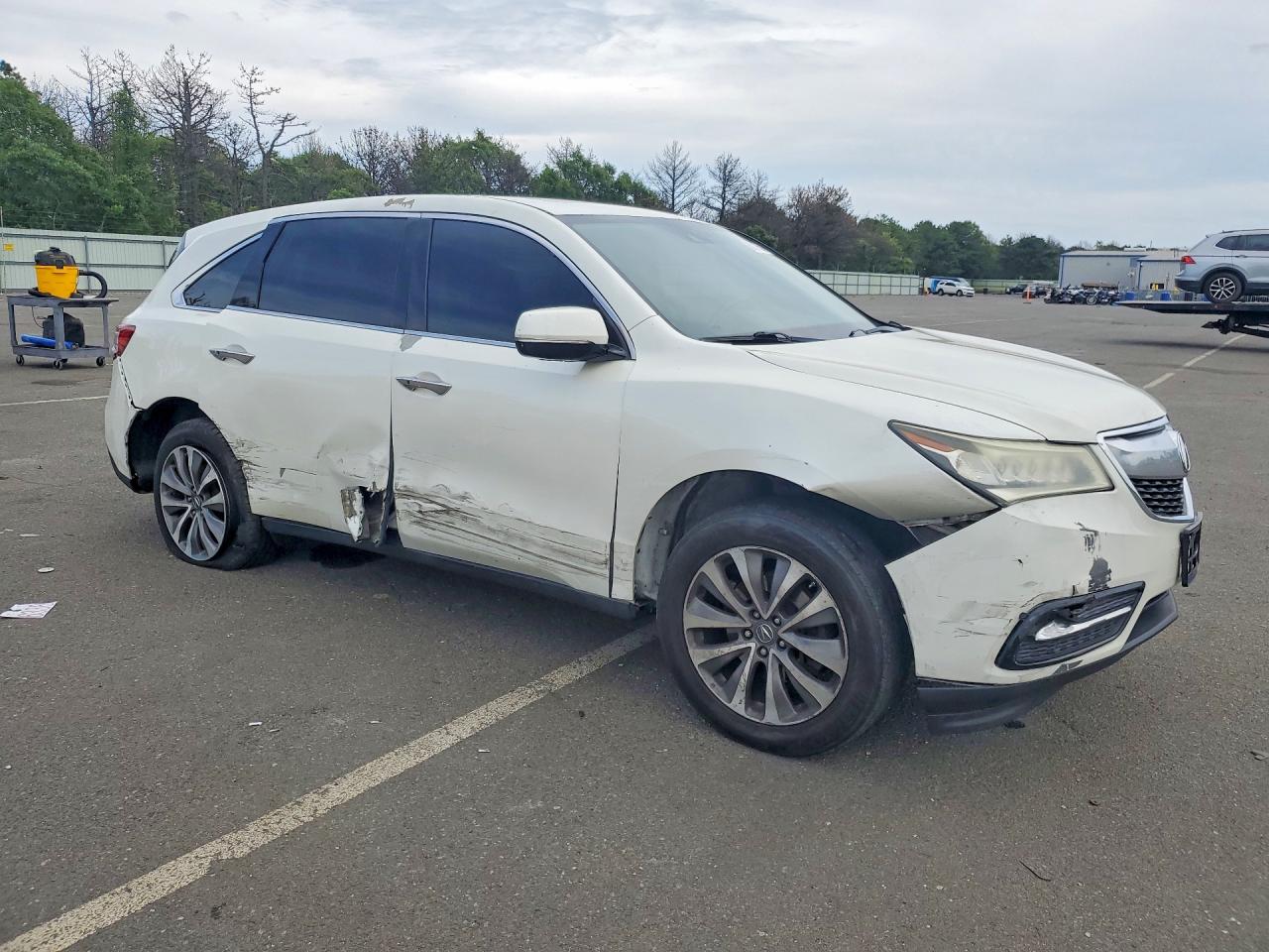 2015 Acura Mdx Technology Белый vin: 5FRYD4H45FB032974