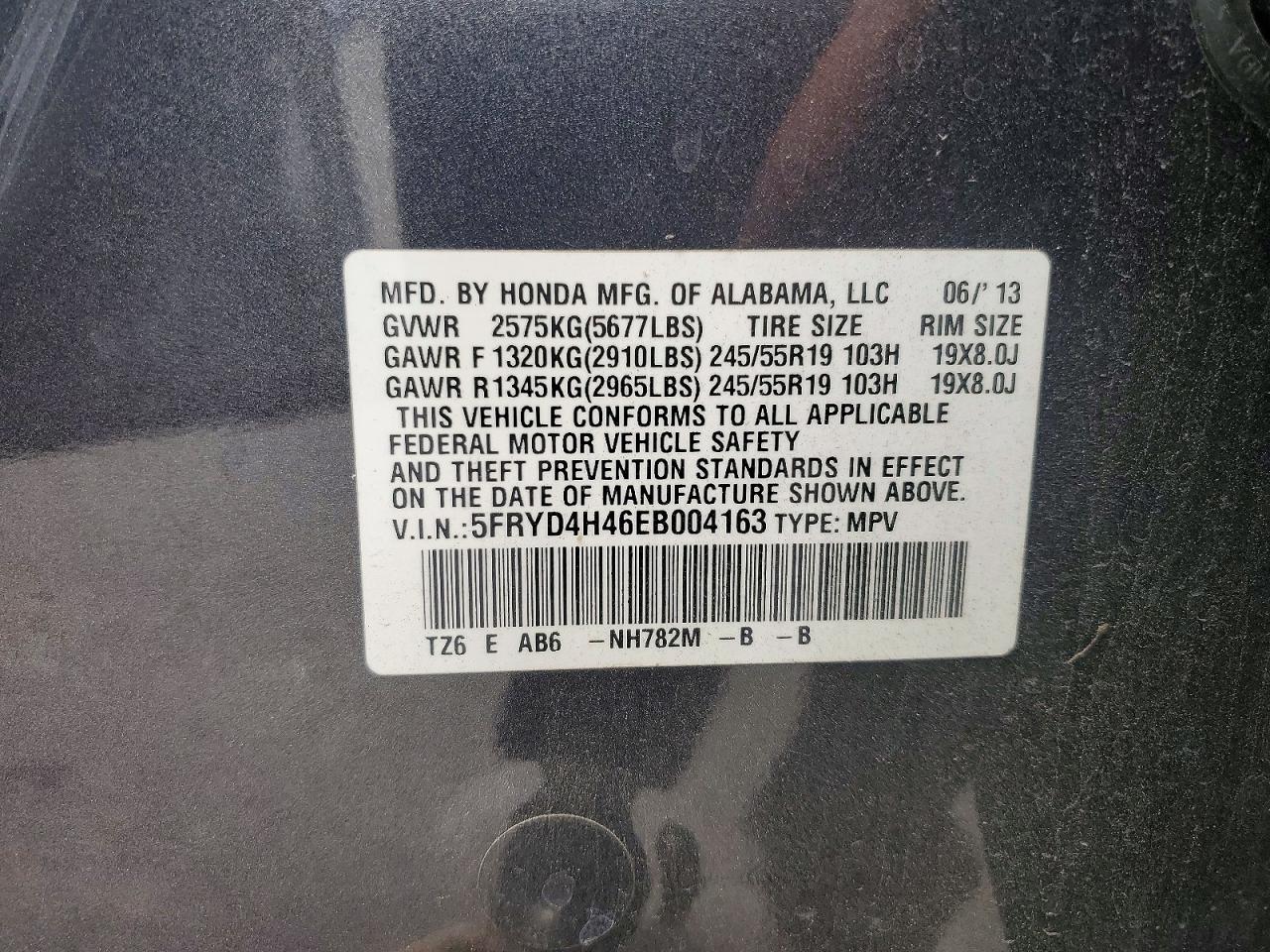2014 Acura Mdx Technology Charcoal vin: 5FRYD4H46EB004163