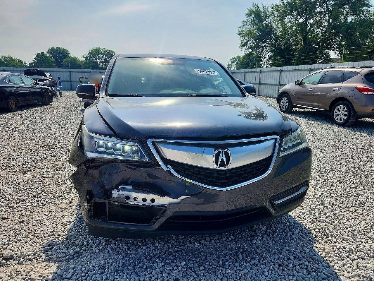 2014 Acura Mdx Technology Black vin: 5FRYD4H46EB011971