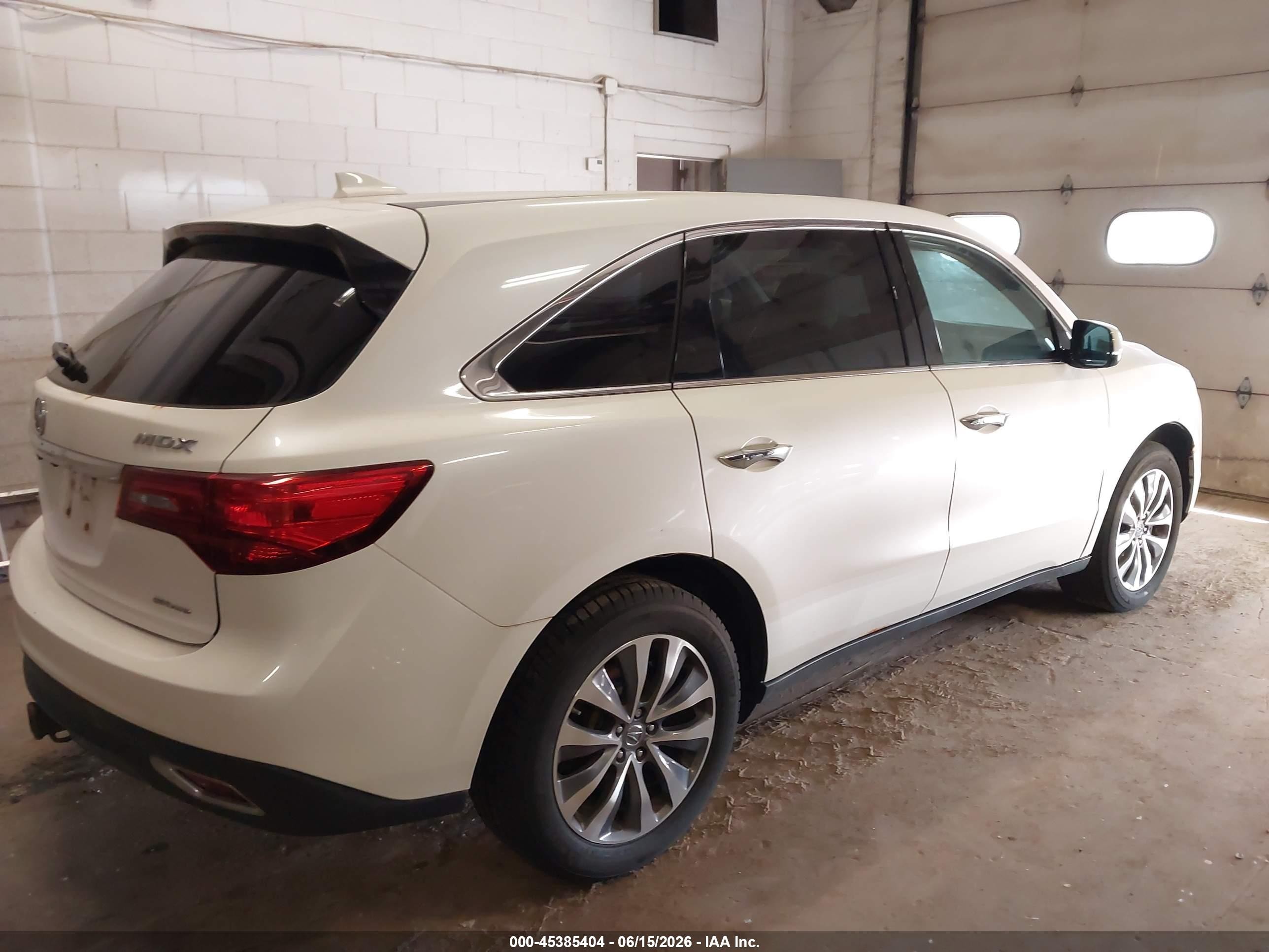2014 Acura Mdx Technology Package White vin: 5FRYD4H46EB016166
