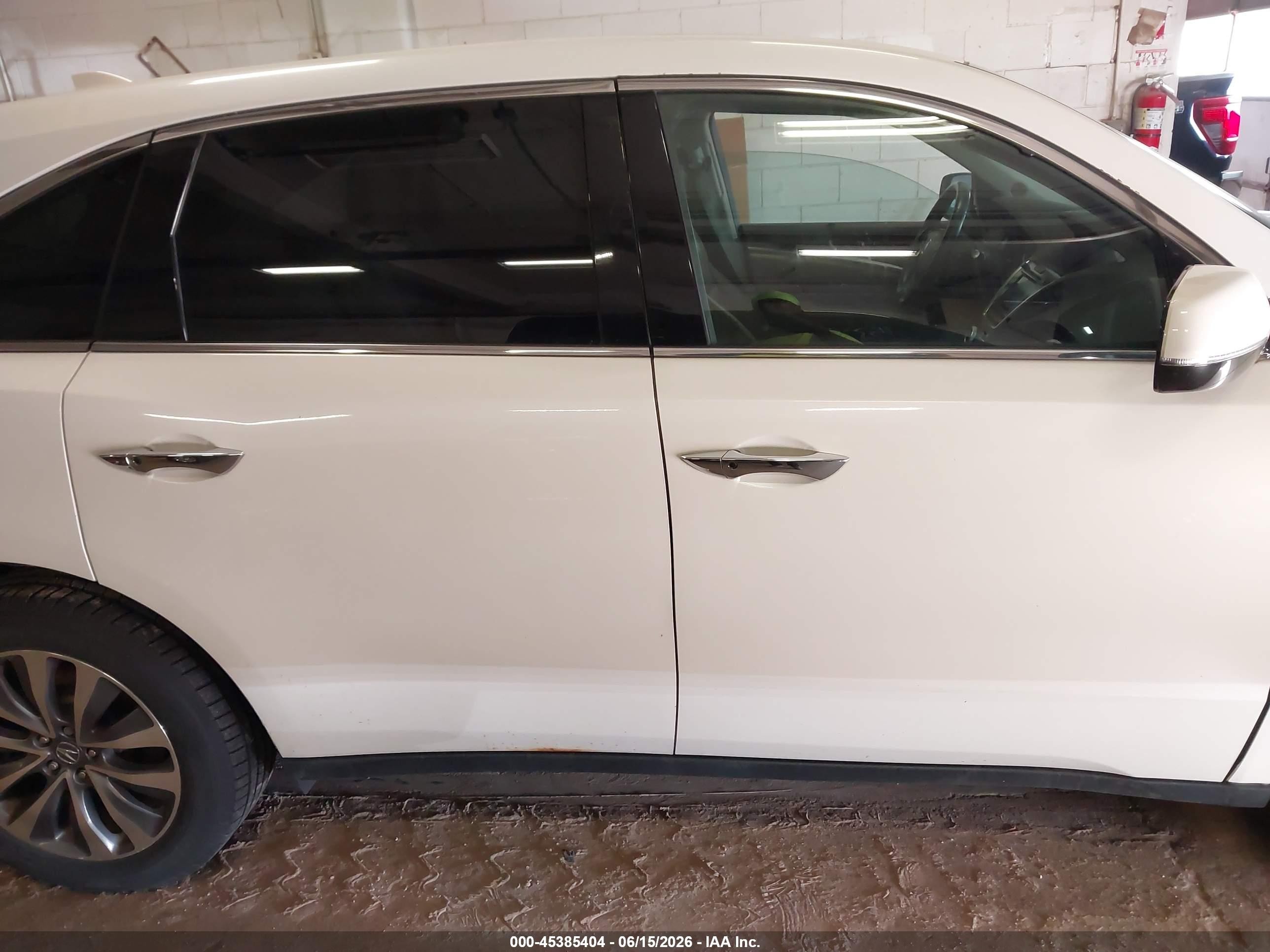 2014 Acura Mdx Technology Package White vin: 5FRYD4H46EB016166