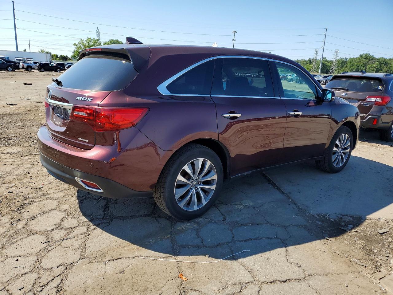 2014 Acura Mdx Technology Бордовый vin: 5FRYD4H46EB033002