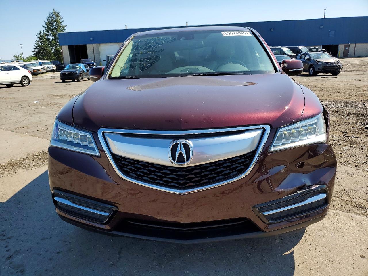 2014 Acura Mdx Technology Бордовый vin: 5FRYD4H46EB033002