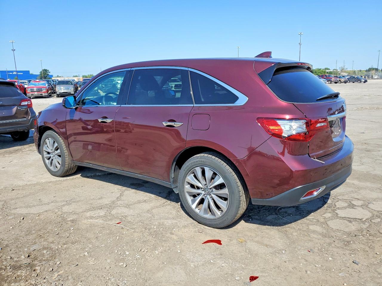 2014 Acura Mdx Technology Бордовый vin: 5FRYD4H46EB033002