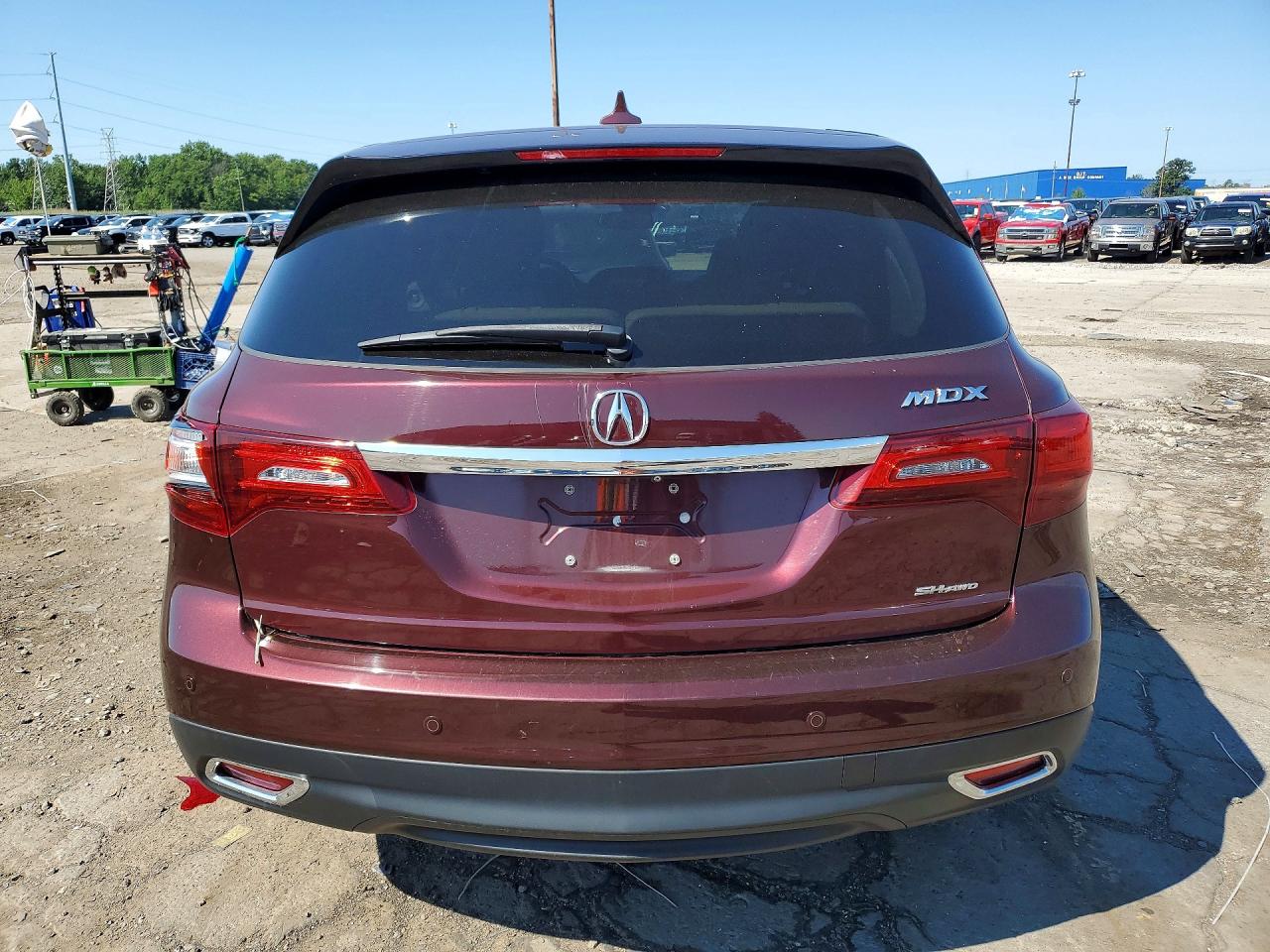 2014 Acura Mdx Technology Бордовый vin: 5FRYD4H46EB033002