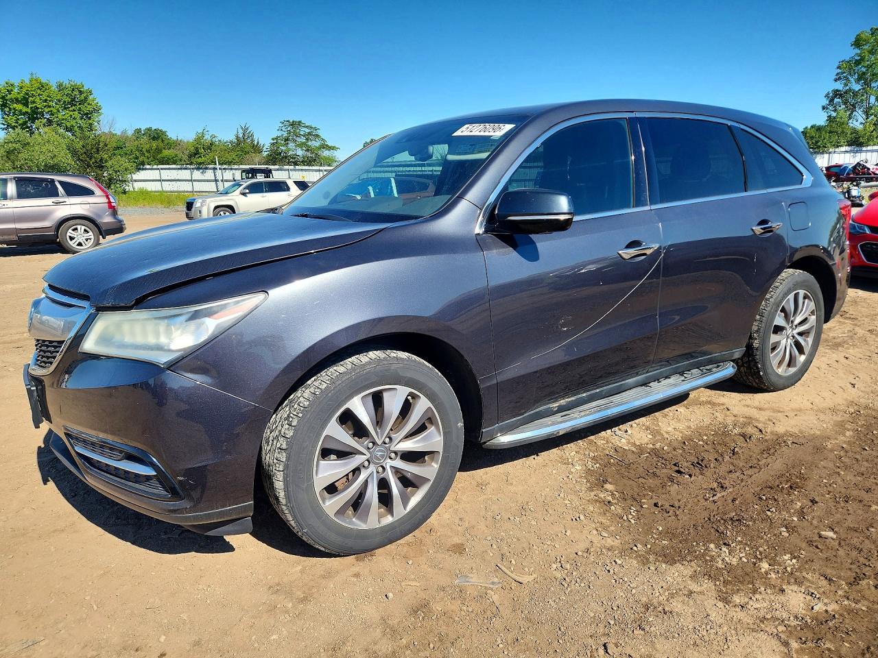 2014 Acura Mdx Technology Gray vin: 5FRYD4H46EB035073