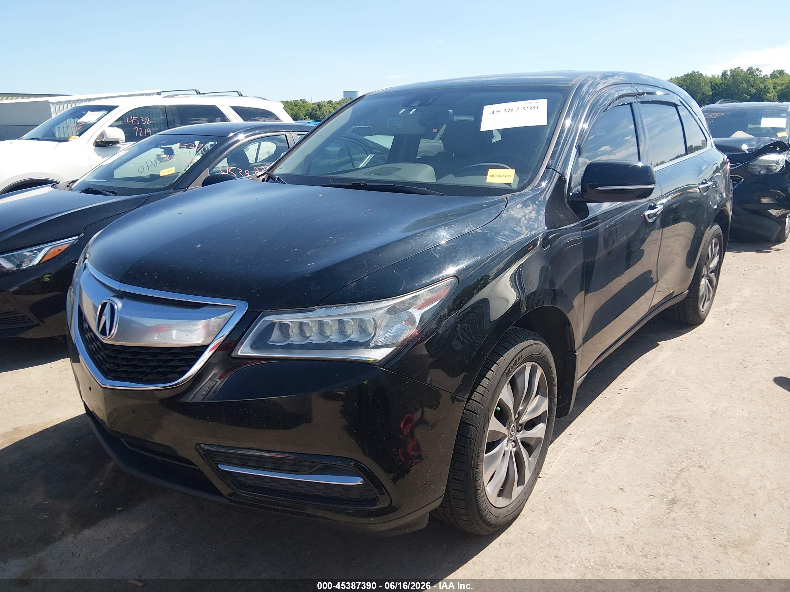 2014 Acura Mdx Technology Package Black vin: 5FRYD4H46EB045389