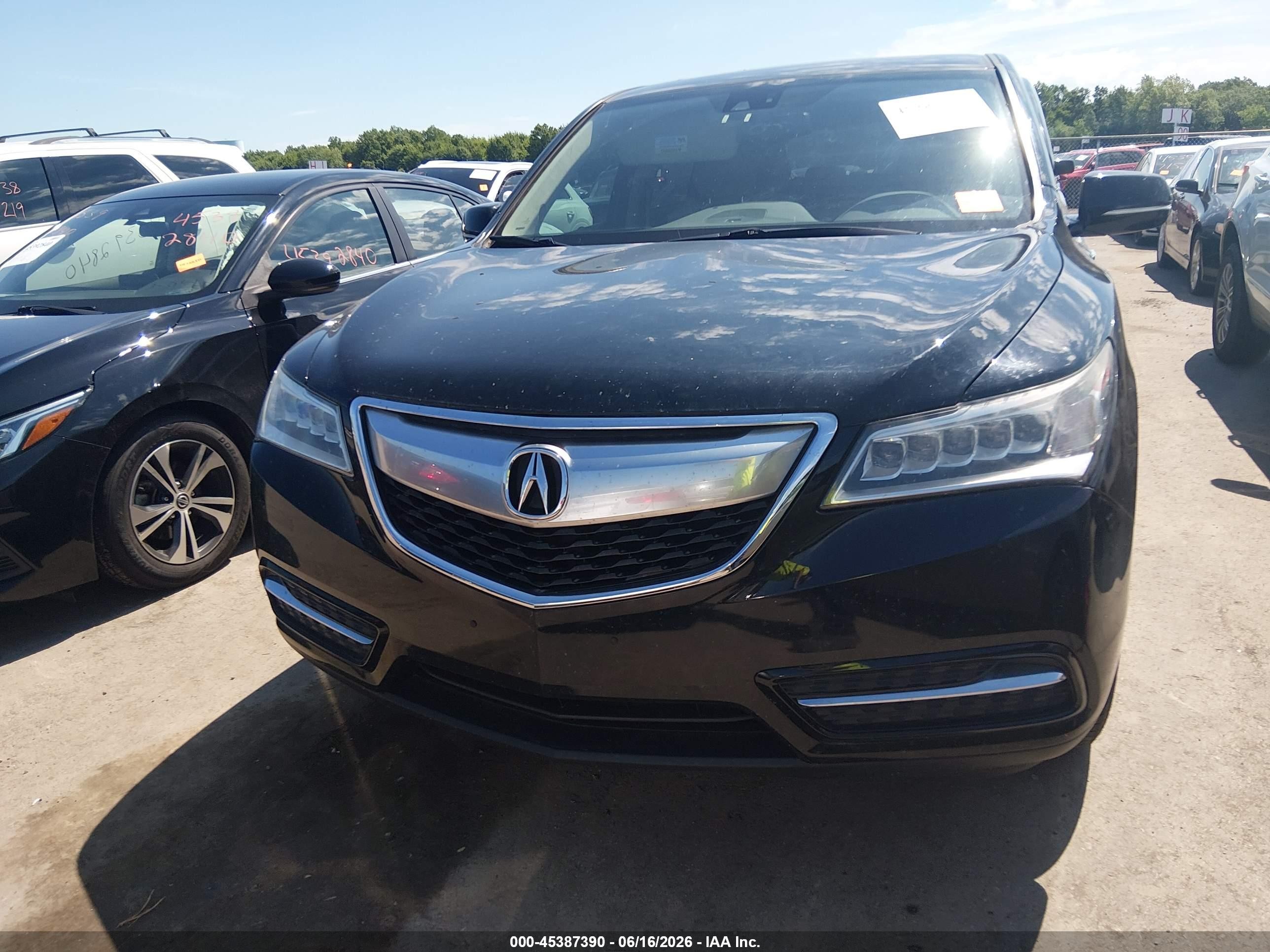2014 Acura Mdx Technology Package Black vin: 5FRYD4H46EB045389