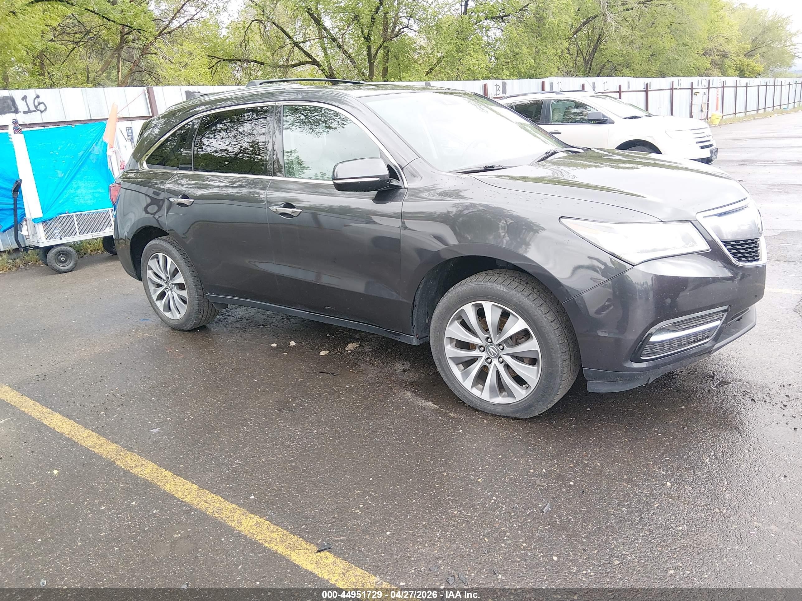 2015 Acura Mdx Technology Package Black vin: 5FRYD4H46FB004181