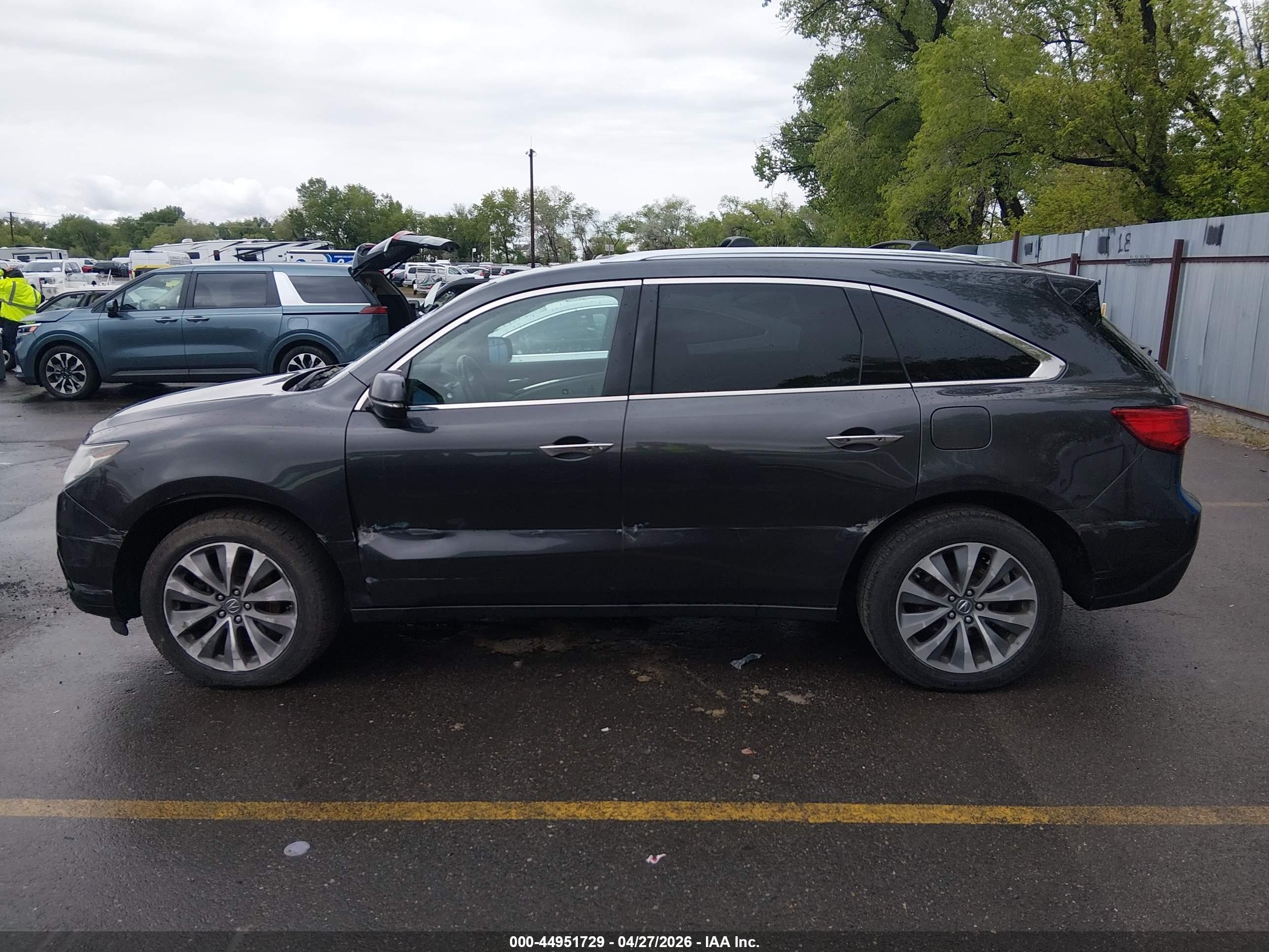 2015 Acura Mdx Technology Package Black vin: 5FRYD4H46FB004181