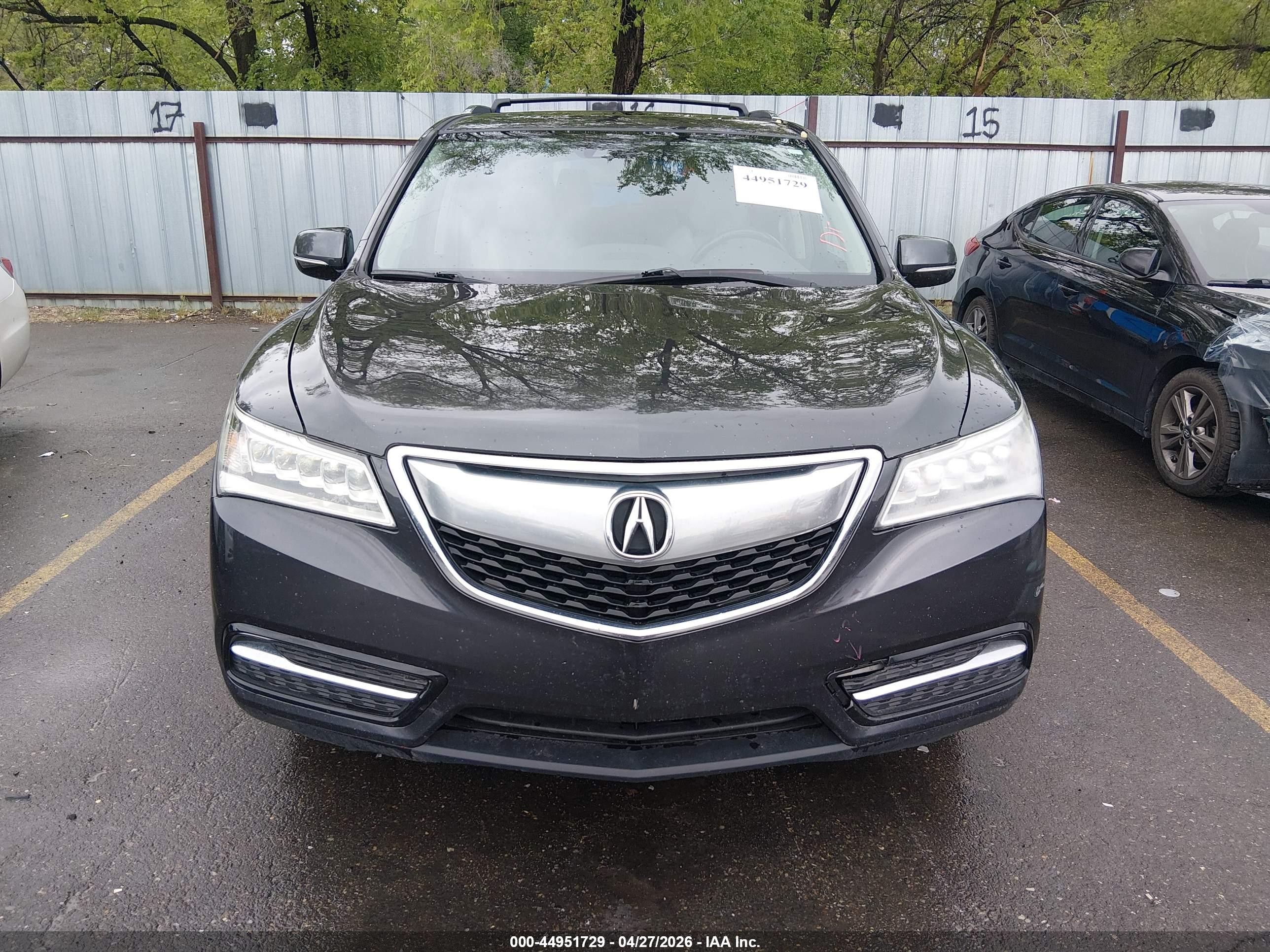 2015 Acura Mdx Technology Package Black vin: 5FRYD4H46FB004181