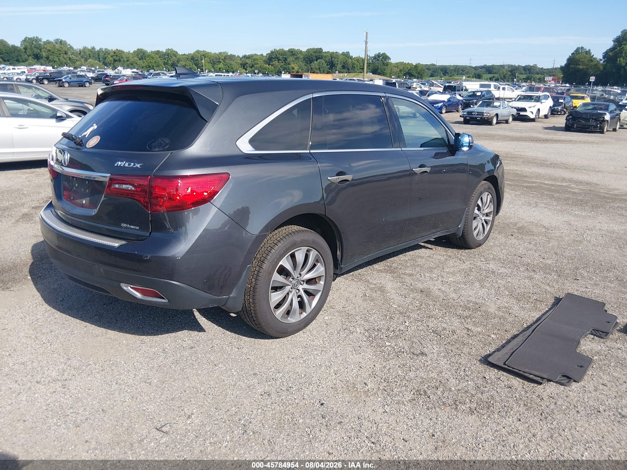 2015 Acura Mdx Technology Package Gray vin: 5FRYD4H46FB014838
