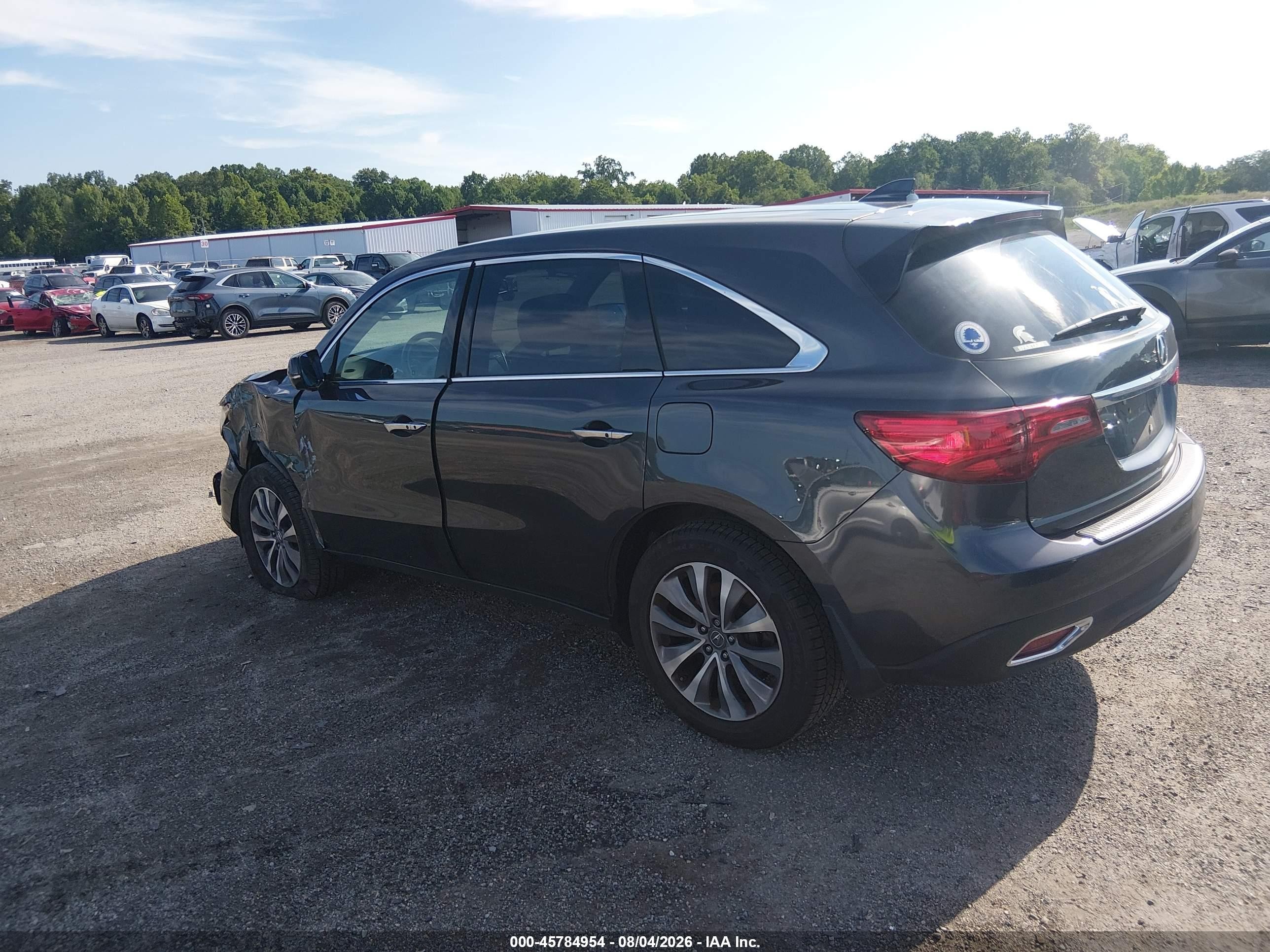 2015 Acura Mdx Technology Package Gray vin: 5FRYD4H46FB014838