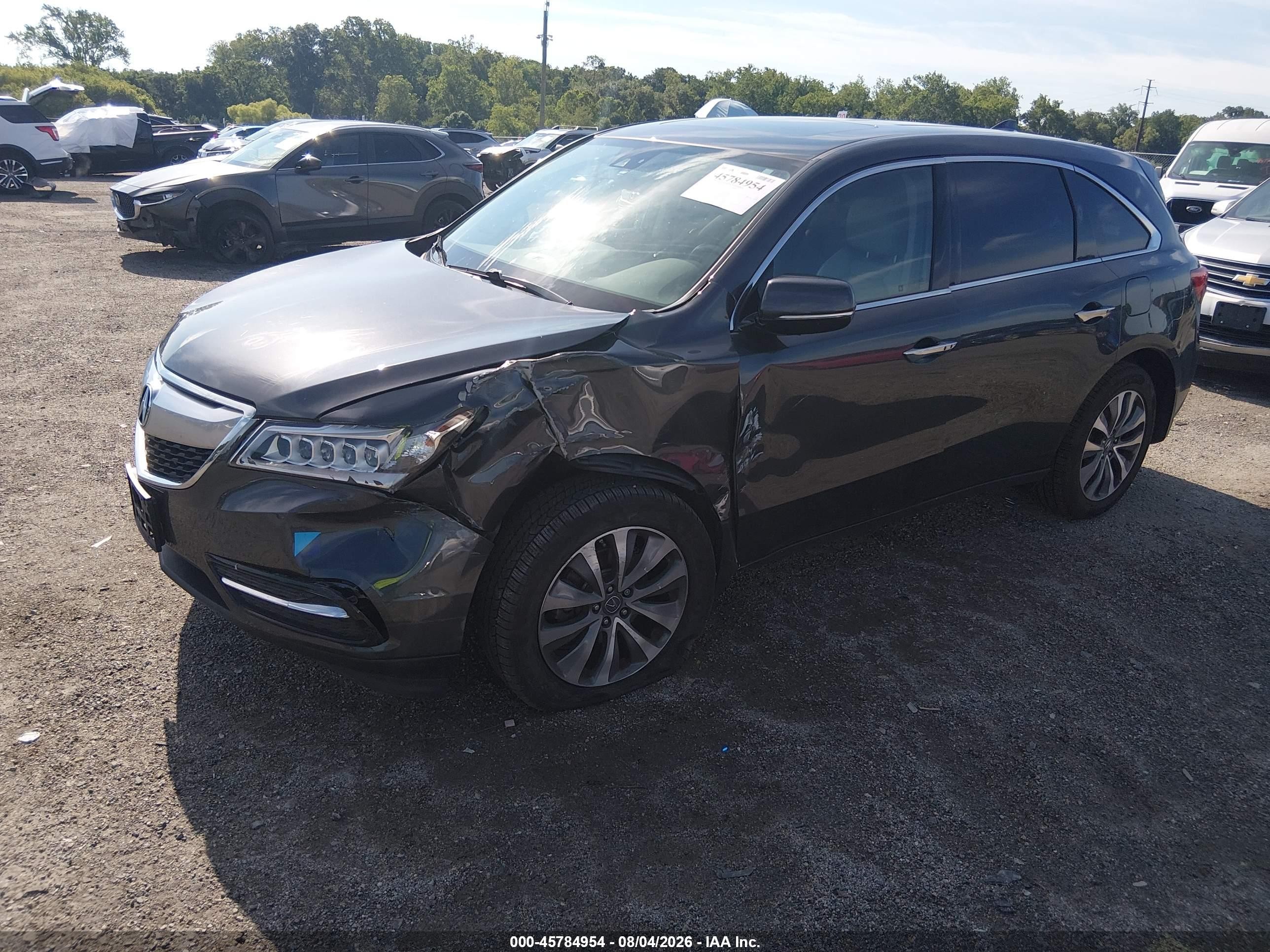 2015 Acura Mdx Technology Package Gray vin: 5FRYD4H46FB014838