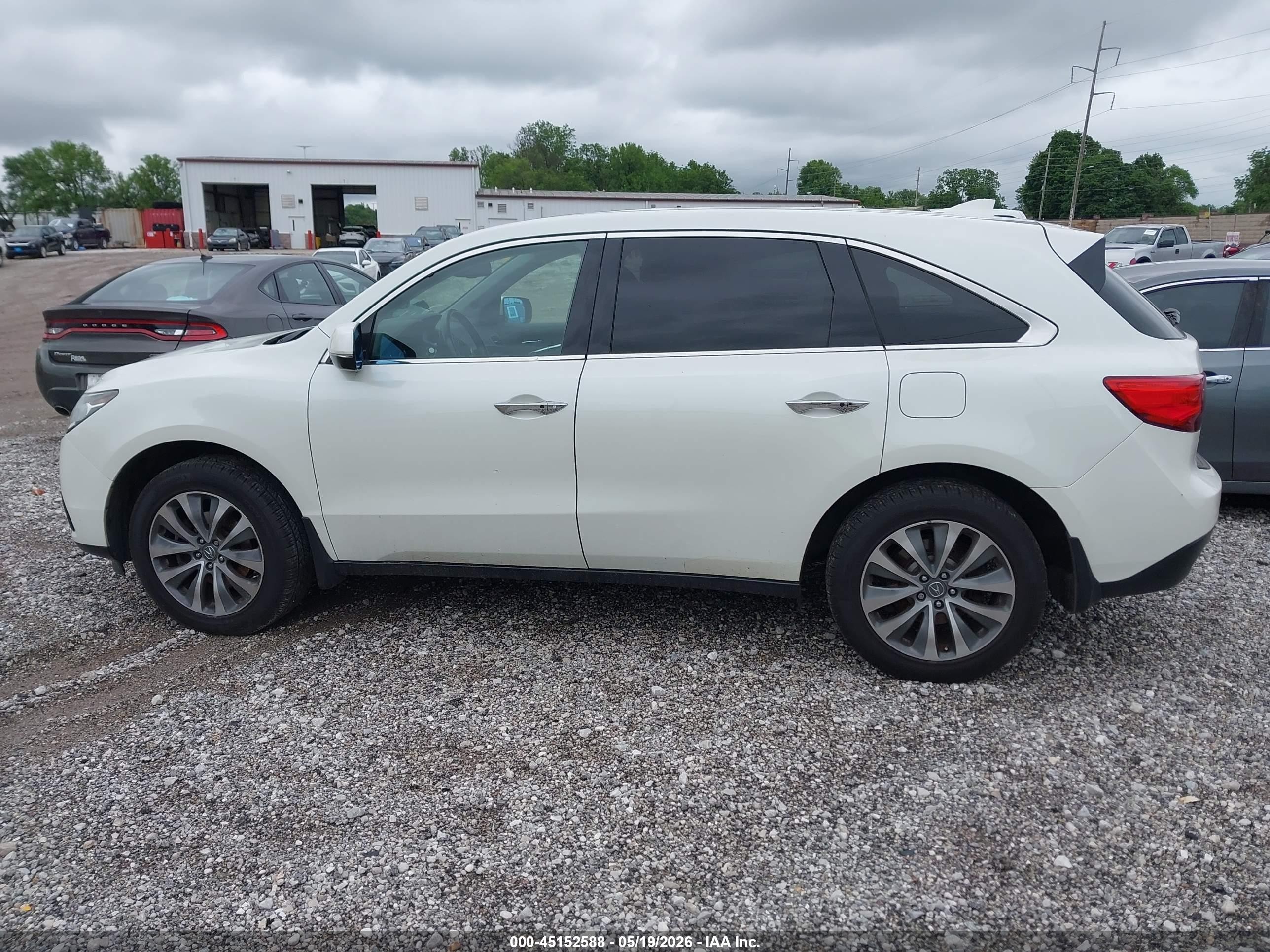 2015 Acura Mdx Technology Package White vin: 5FRYD4H46FB015231