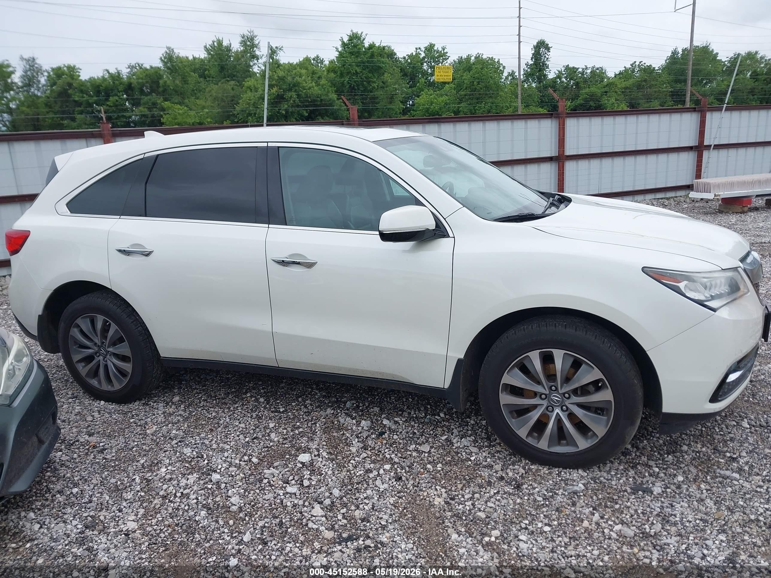 2015 Acura Mdx Technology Package White vin: 5FRYD4H46FB015231